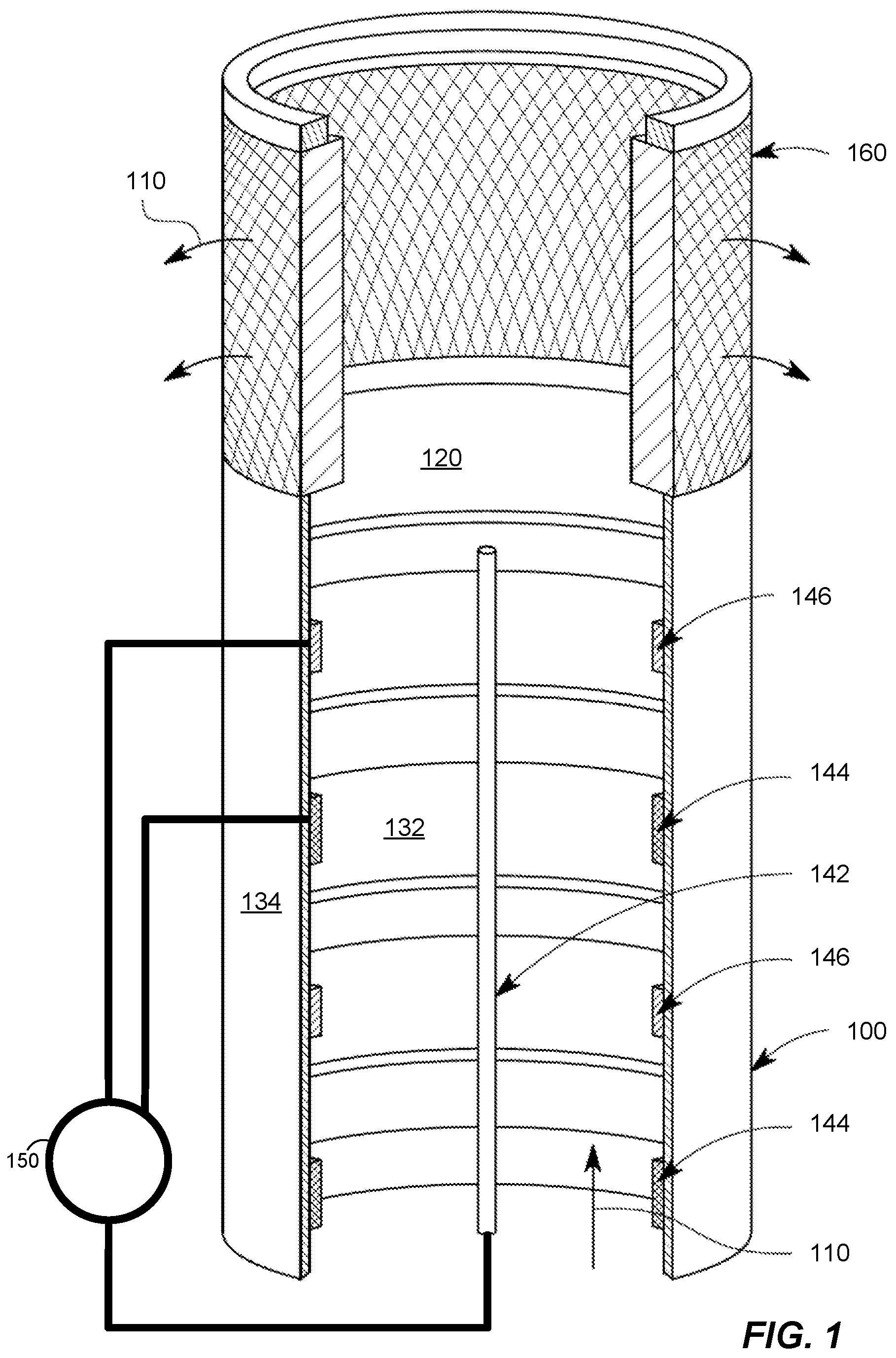 Patent US12097509 Figure 1 – Flue pipe systems and methods of purifying flue gases