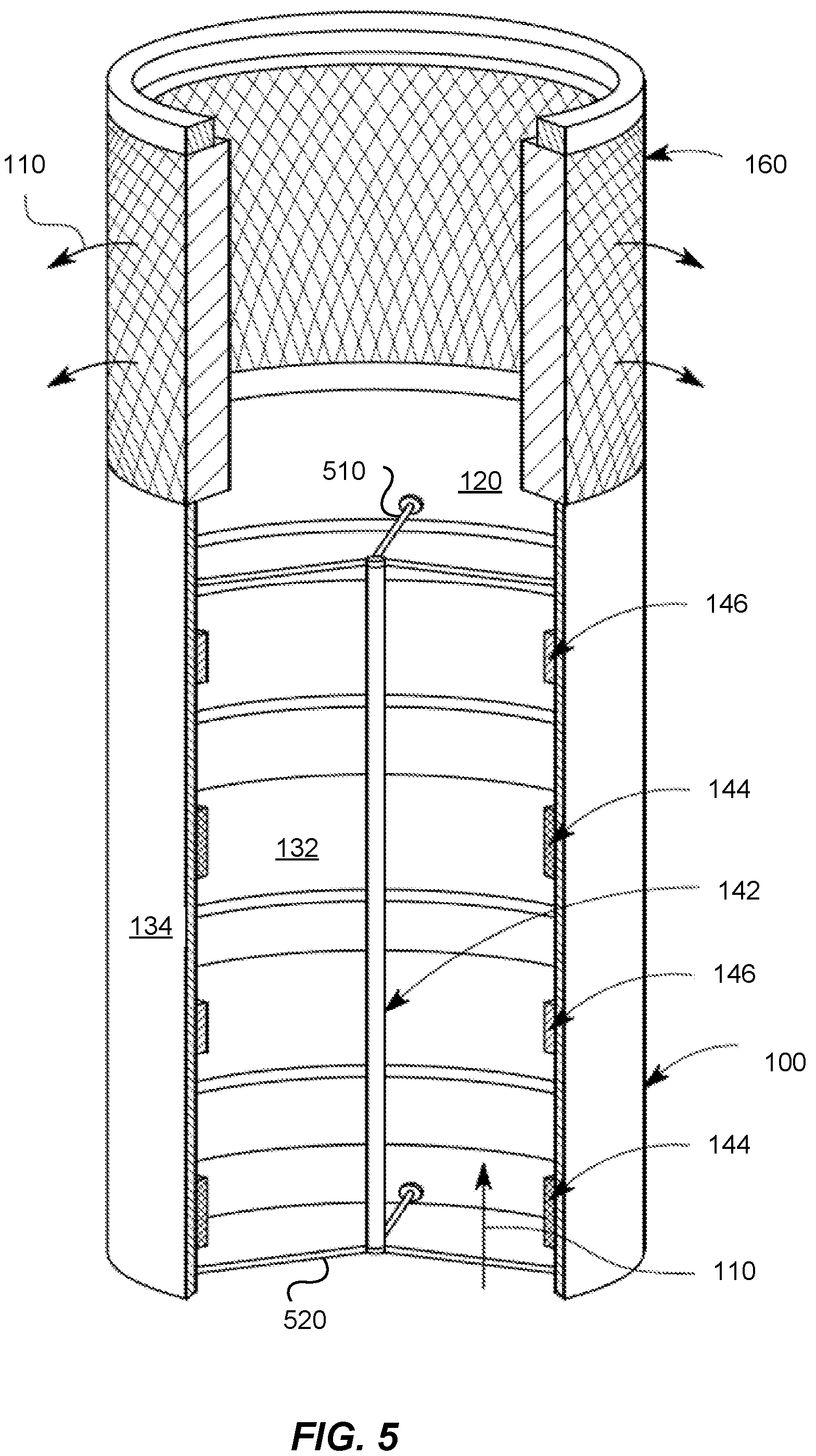 Patent US12097509 Figure 5 – Flue pipe systems and methods of purifying flue gases