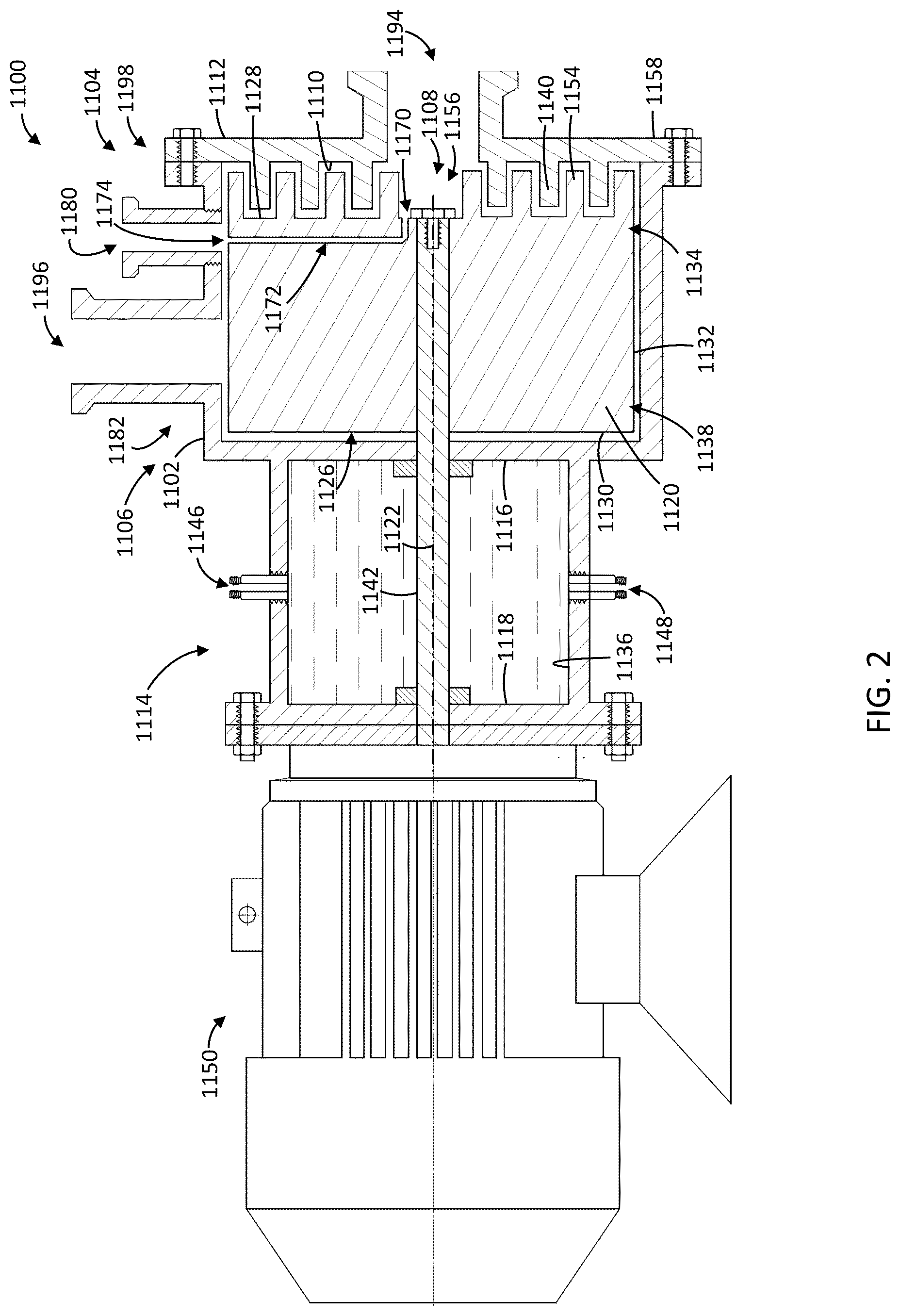 Patent US12097512 Figure 2 – System and method for saturation of a multicomponent medium with active microbubbles