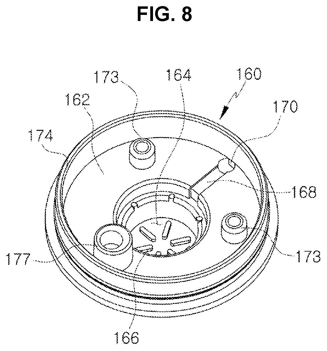 Patent US12097515 Figure 8 – Container for spraying liquid