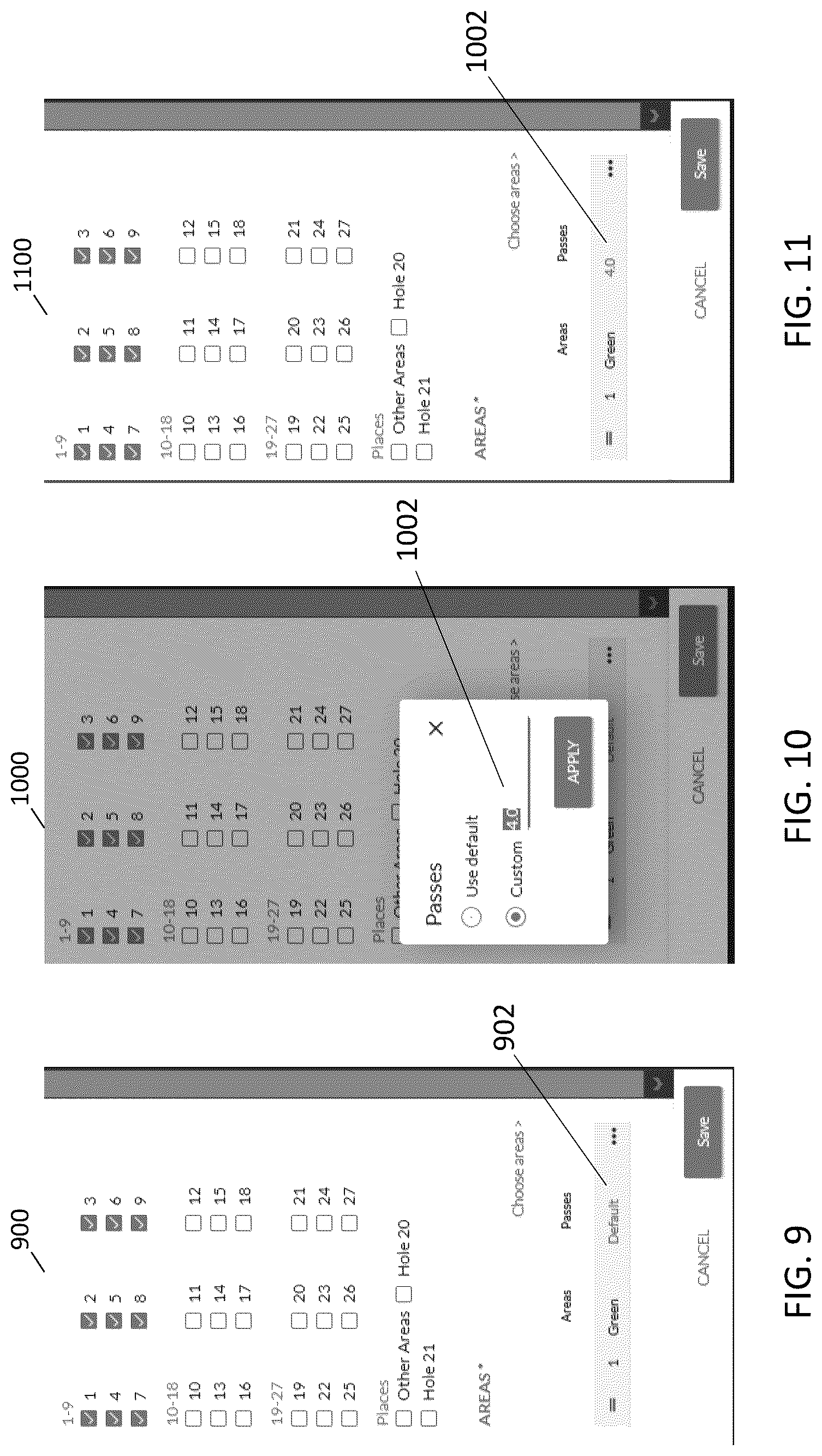 Patent US12097516 Figure 7 – Irrigation control based on a user entered number of watering passes