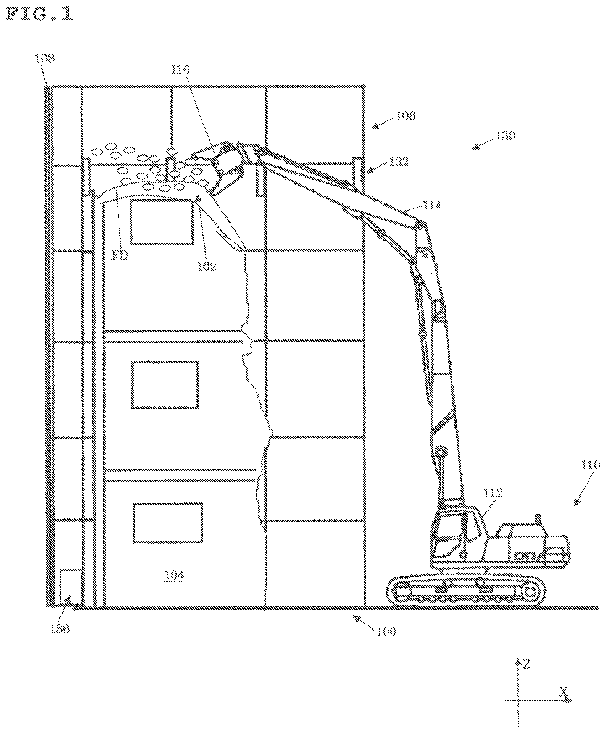 Patent US12097518 Figure 1 – Dust suppression system