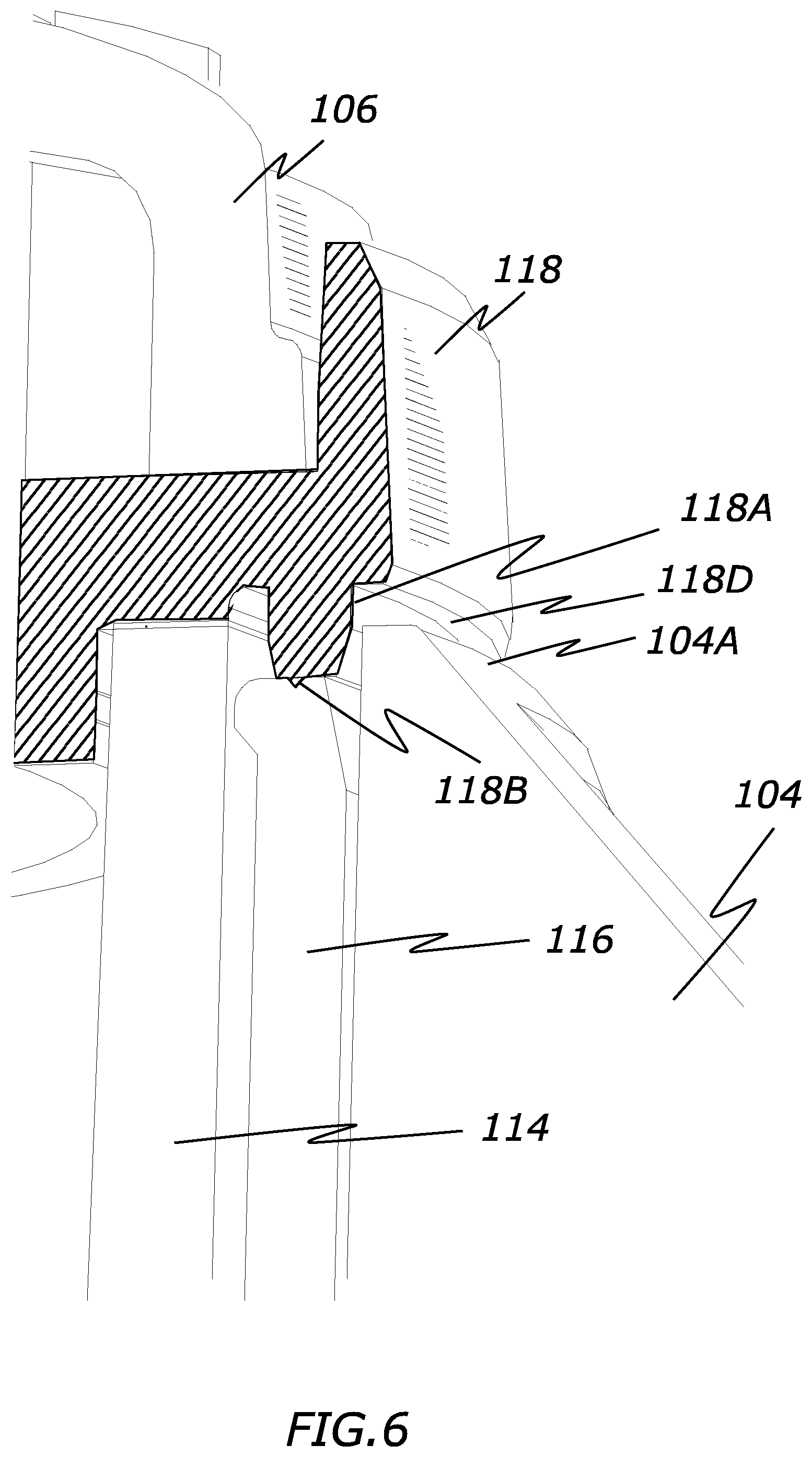 Patent US12097522 Figure 6 – Arc arrest mechanism for irrigation sprinklers