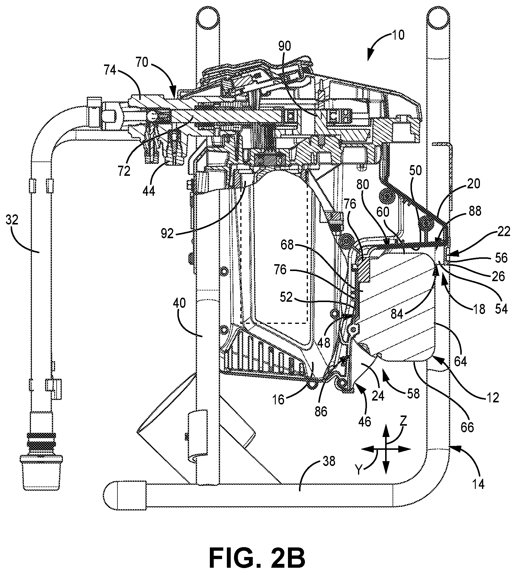 Patent US12097524 Figure 4 – Fluid sprayer with covered battery