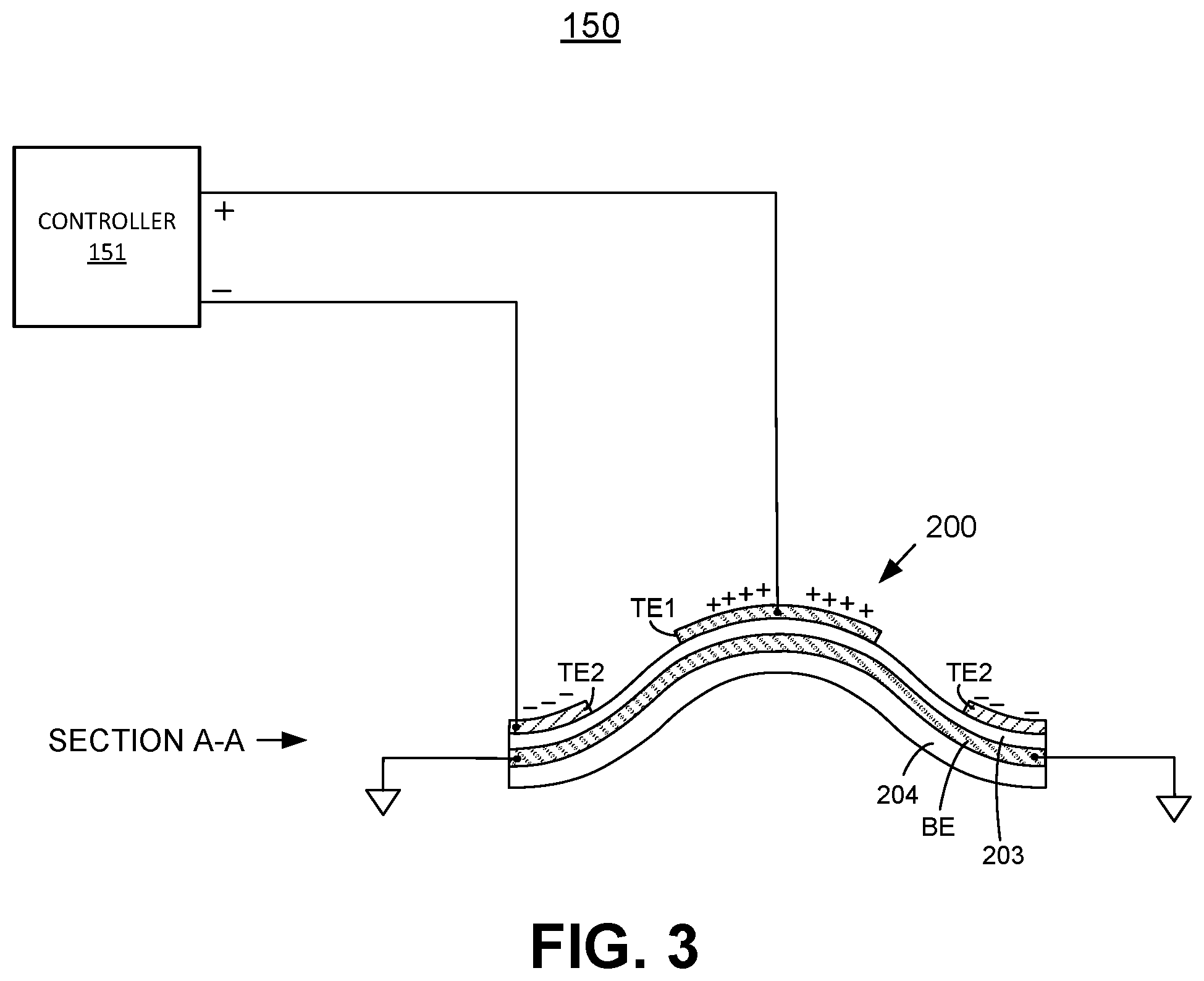 Patent US12097533 Figure 4 – Transmitter charge sharing in a differential ultrasonic transducer