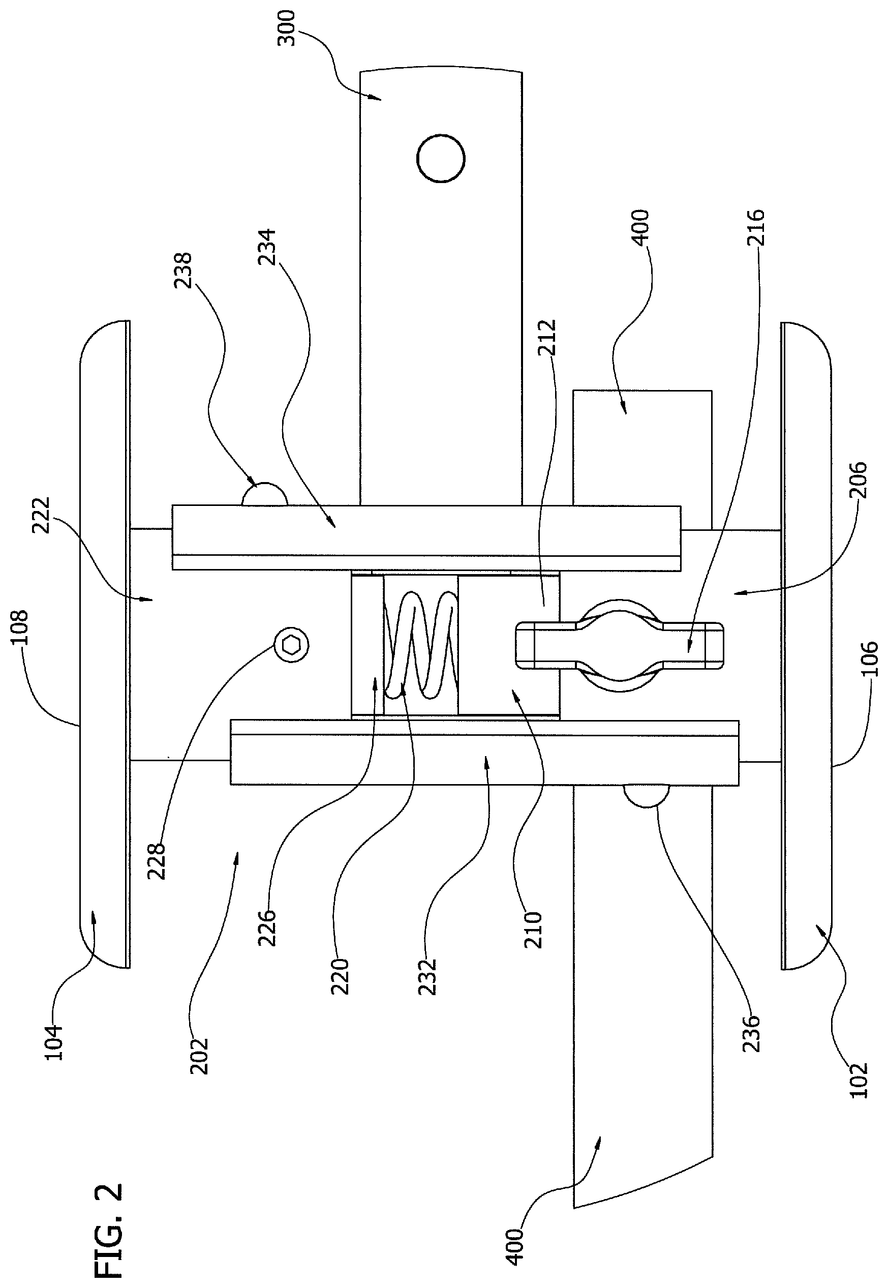 Patent US12097536 Figure 2 – Planar mop configuration with adjustable spacing
