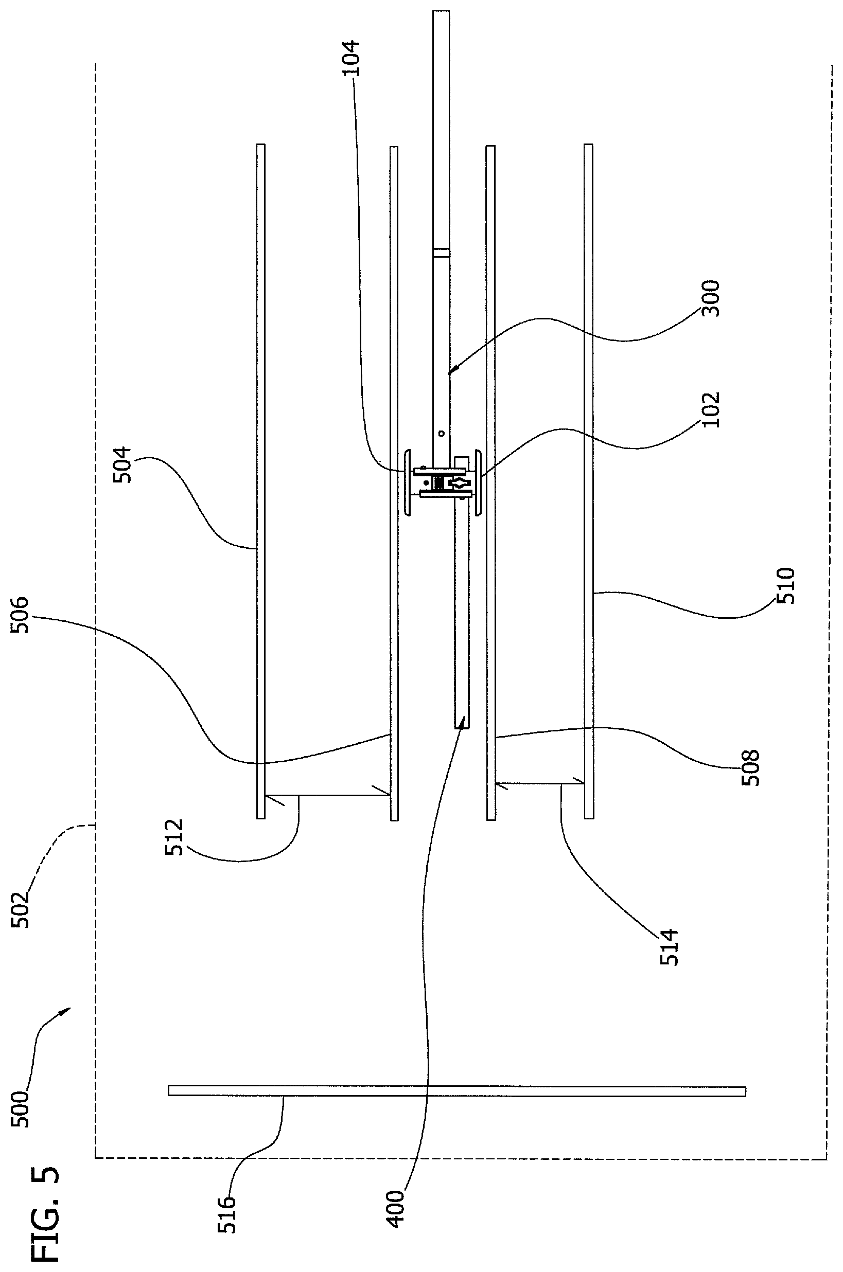 Patent US12097536 Figure 5 – Planar mop configuration with adjustable spacing