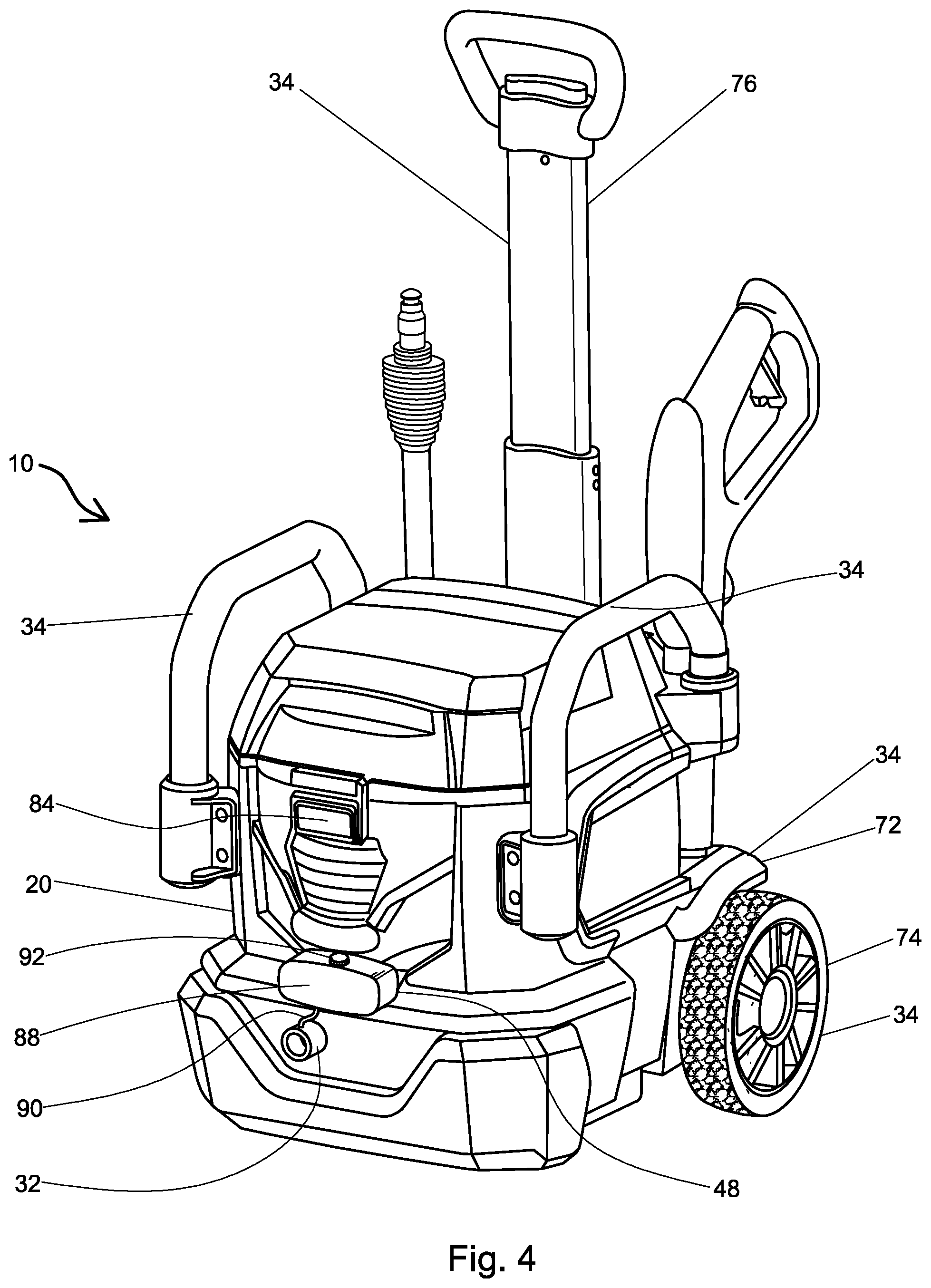 Patent US12097540 Figure 4 – Modular power washer system, method and kit therefor
