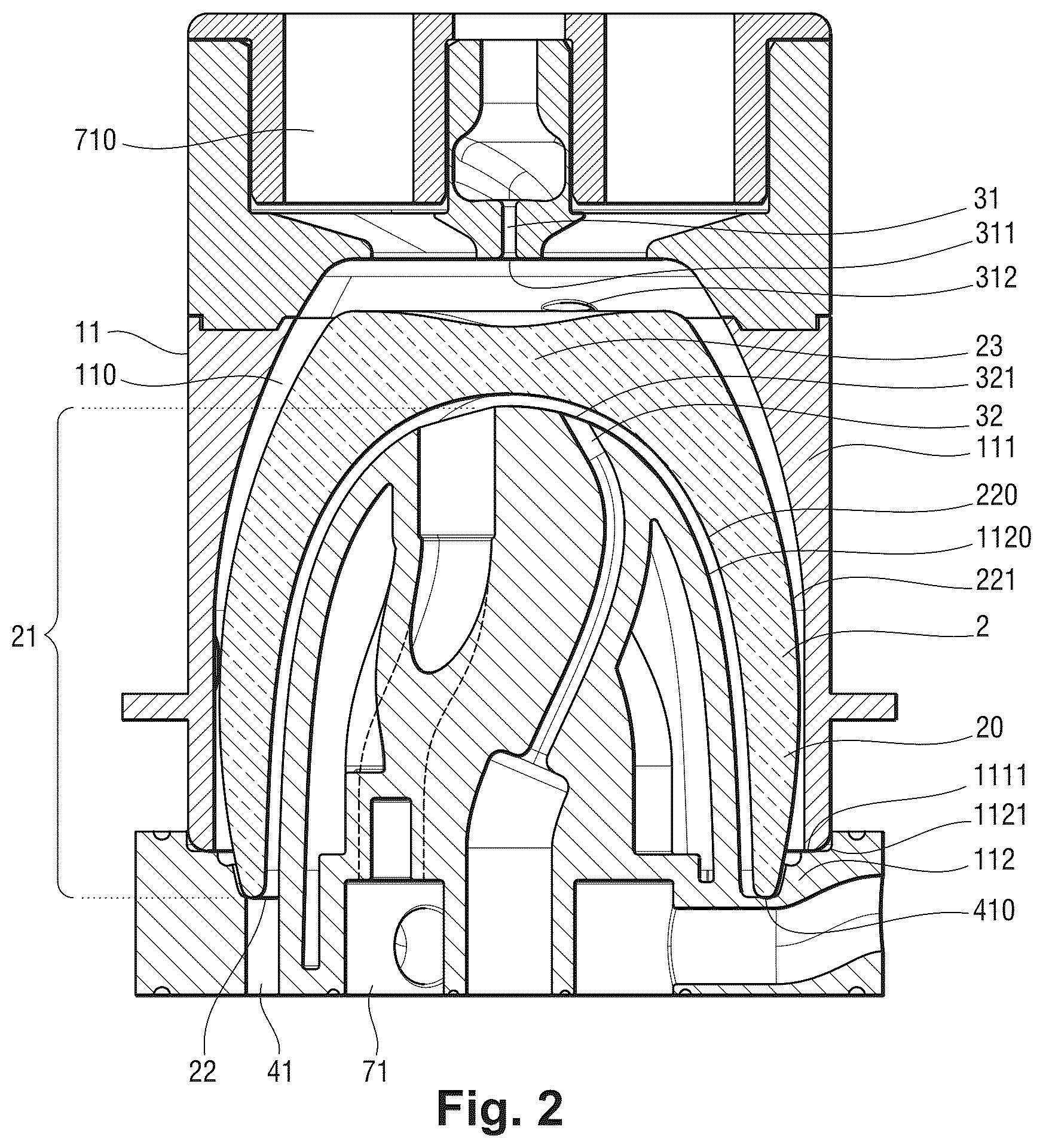 Patent US12097543 Figure 2 – Device for cleaning an object