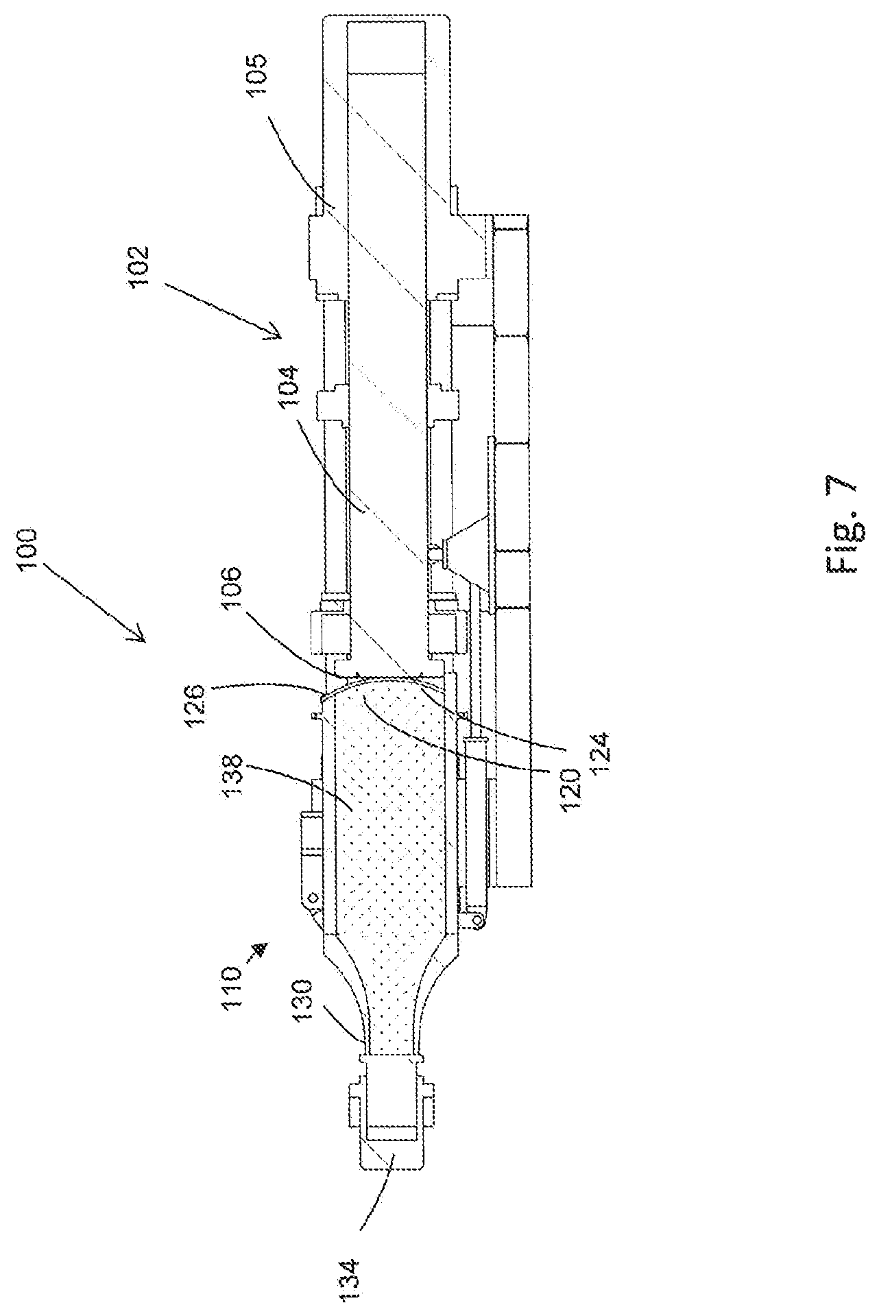 Patent US12097547 Figure 7 – Extrusion press and method of using