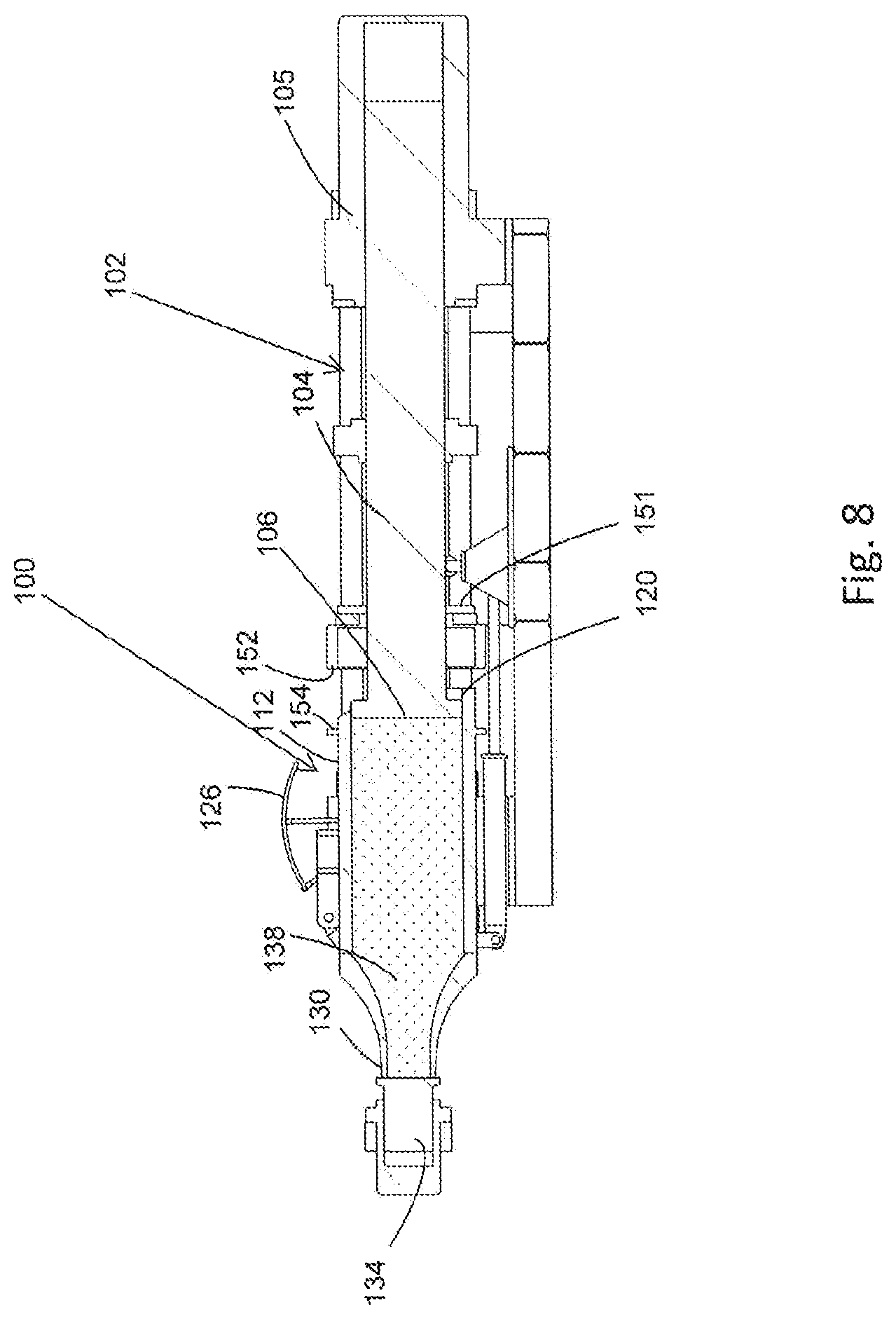 Patent US12097547 Figure 8 – Extrusion press and method of using