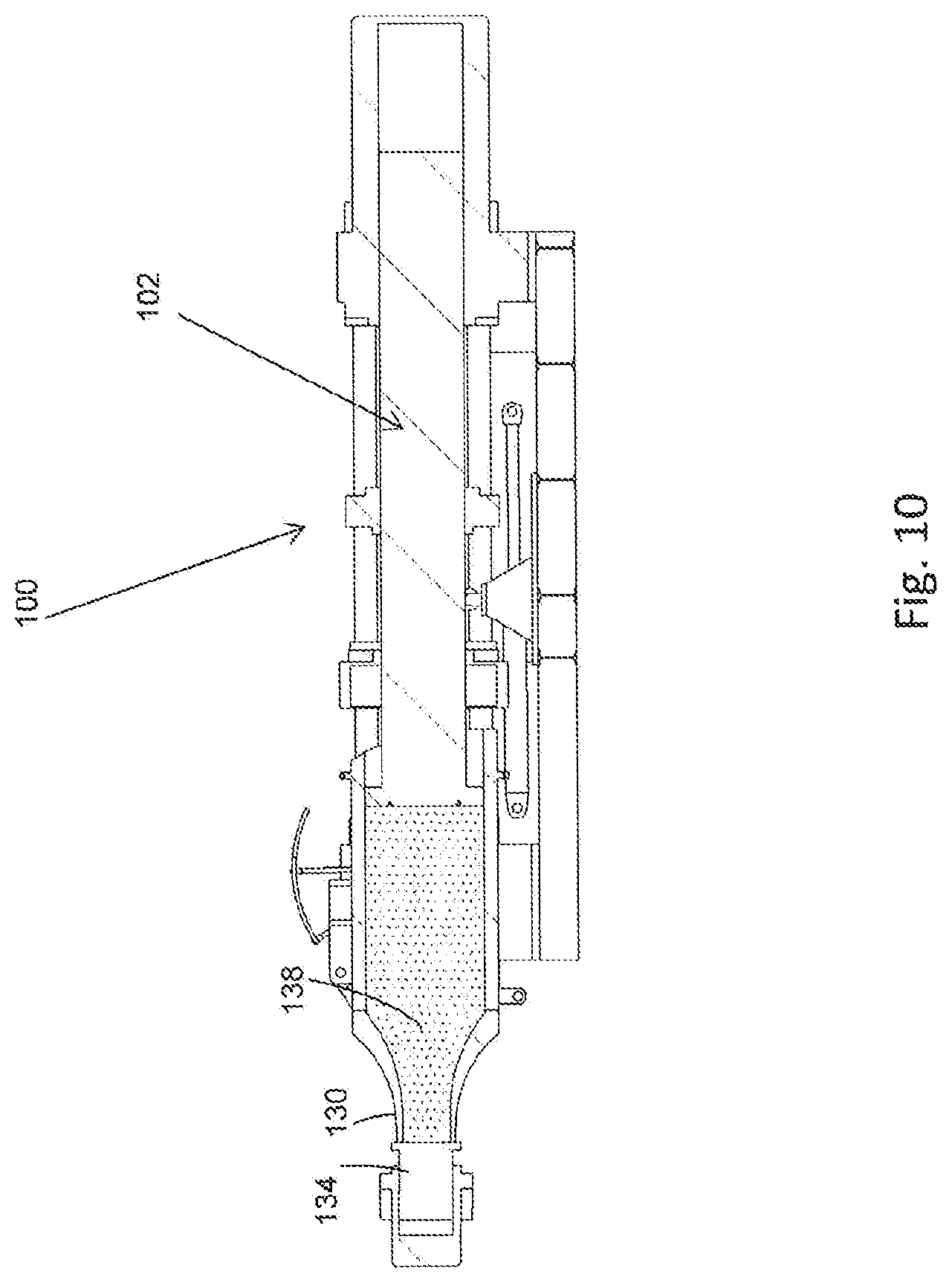 Patent US12097547 Figure 10 – Extrusion press and method of using