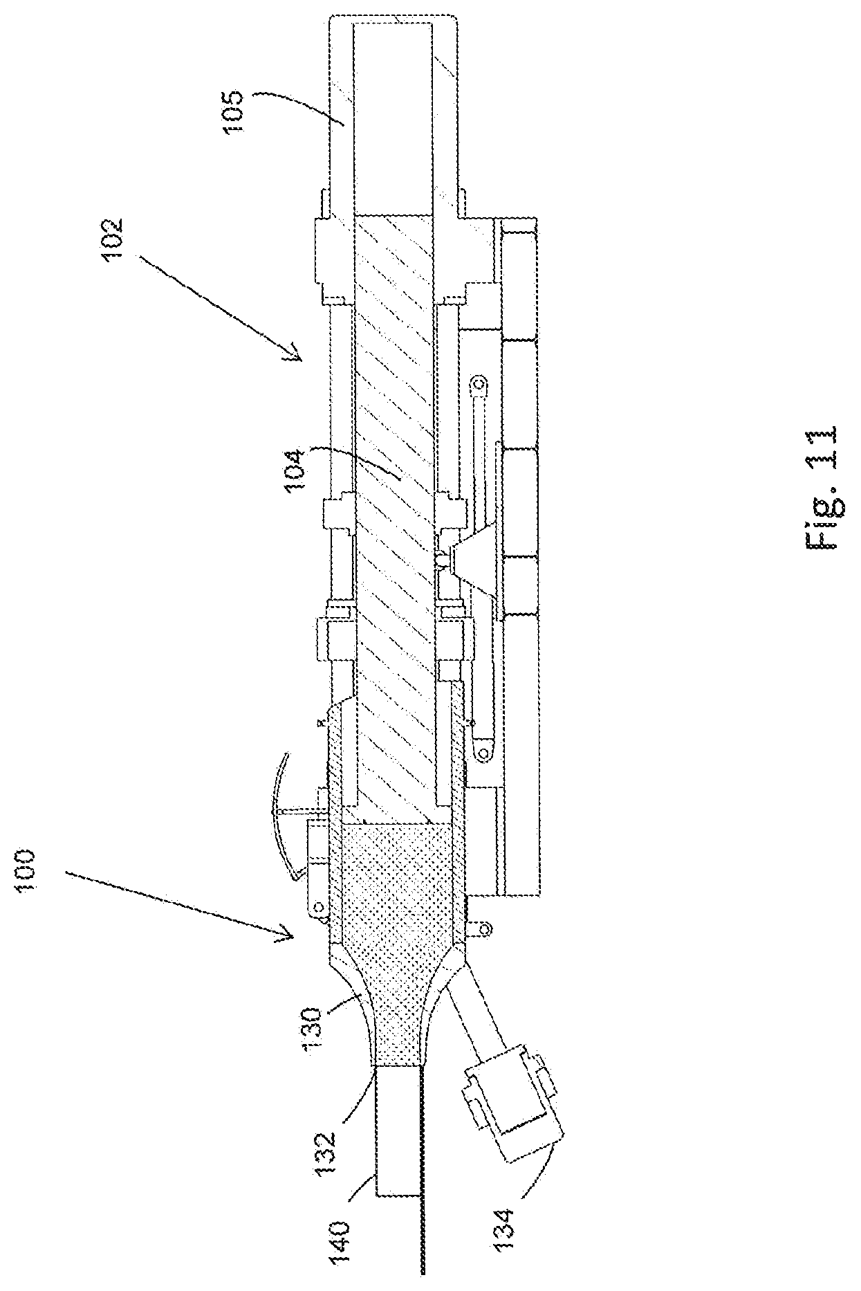 Patent US12097547 Figure 11 – Extrusion press and method of using