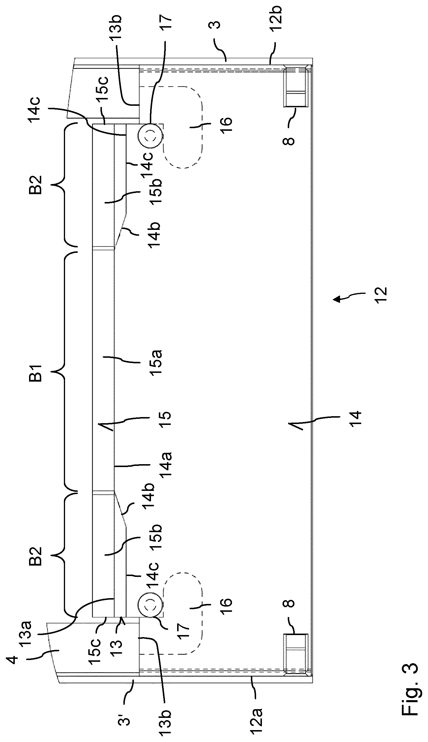 Patent US12097550 Figure 3 – Bending machine for bending workpieces, in particular a press brake