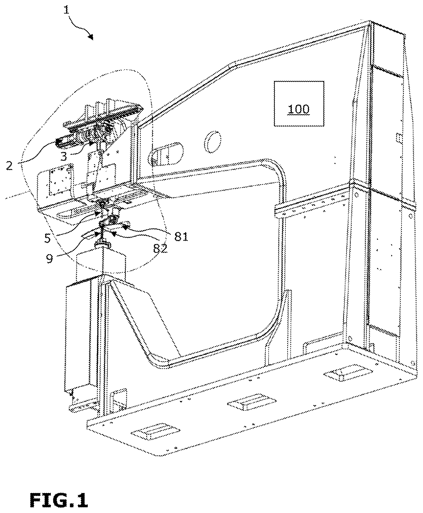 Patent US12097552 Figure 1 – Riveting machine and corresponding method