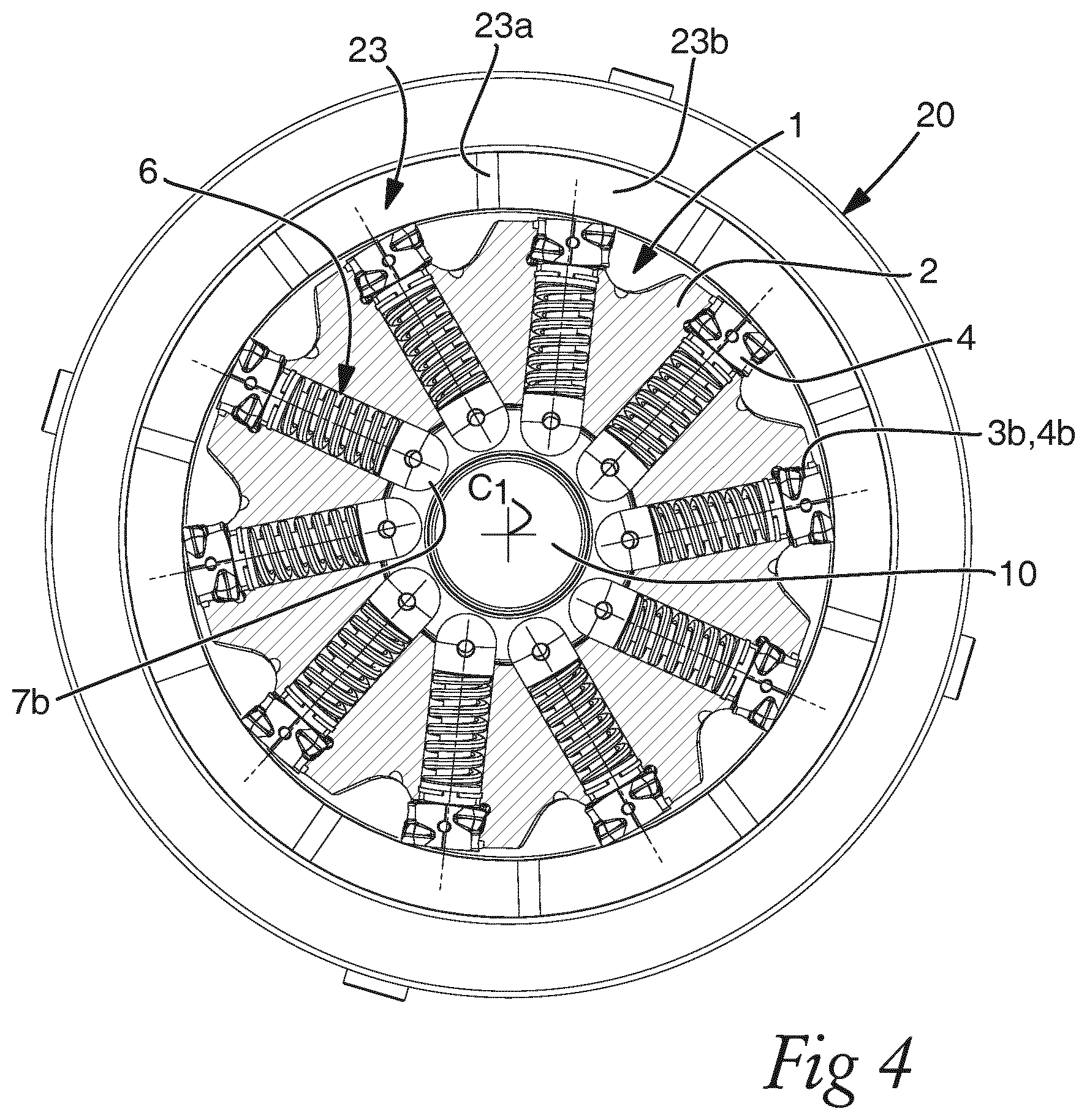 Patent US12097563 Figure 6 – Indexing system for a milling tool