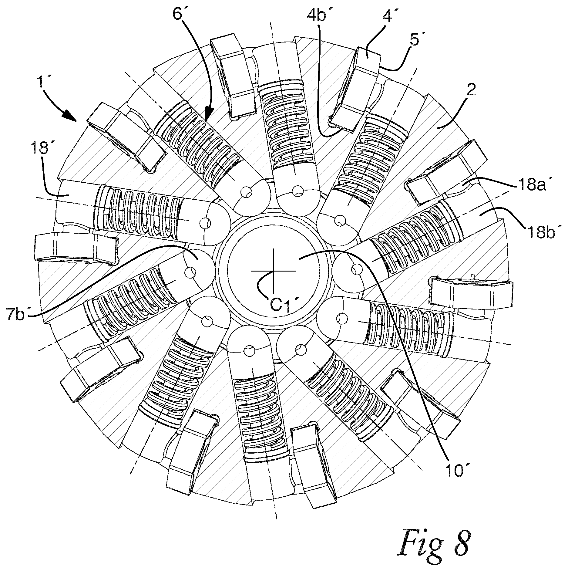 Patent US12097563 Figure 12 – Indexing system for a milling tool