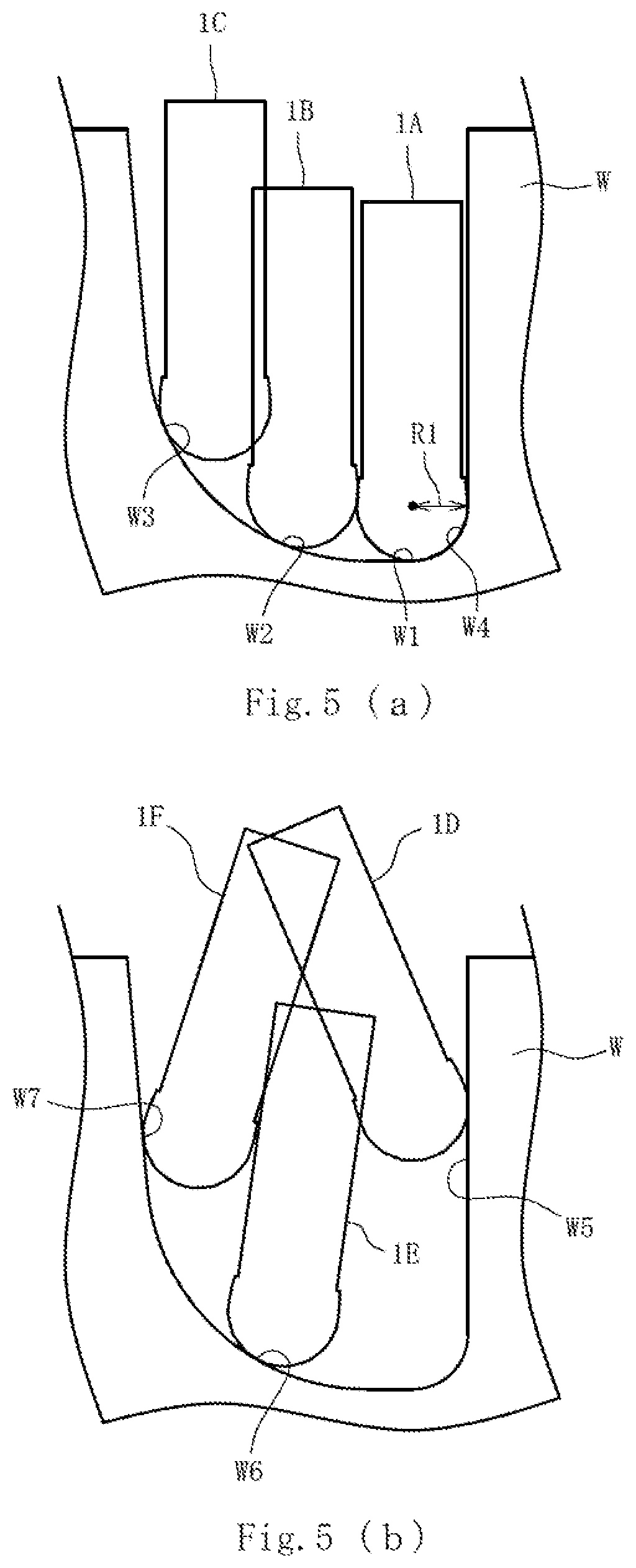 Patent US12097564 Figure 5 – Ball end mill and cutting insert