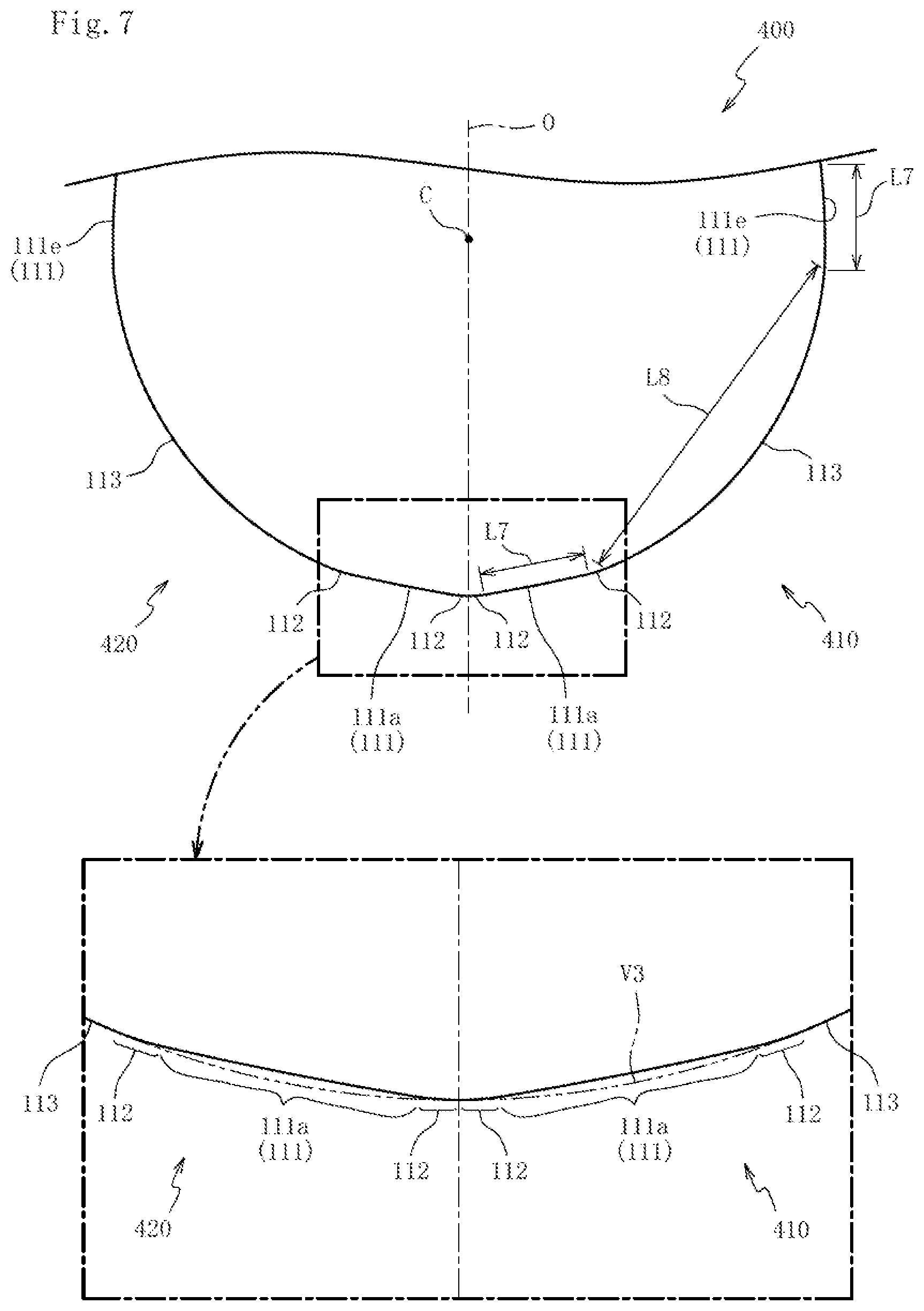 Patent US12097564 Figure 7 – Ball end mill and cutting insert