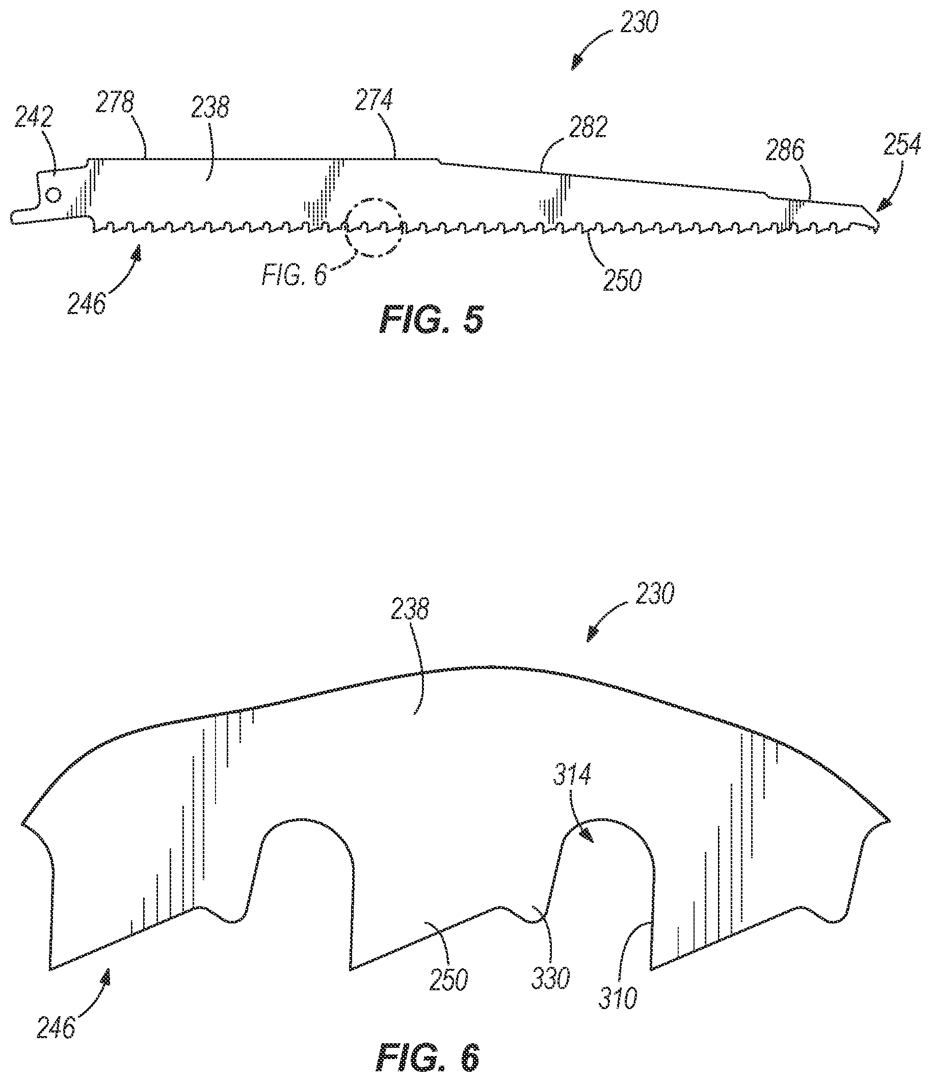 Patent US12097565 Figure 5 – Saw blade