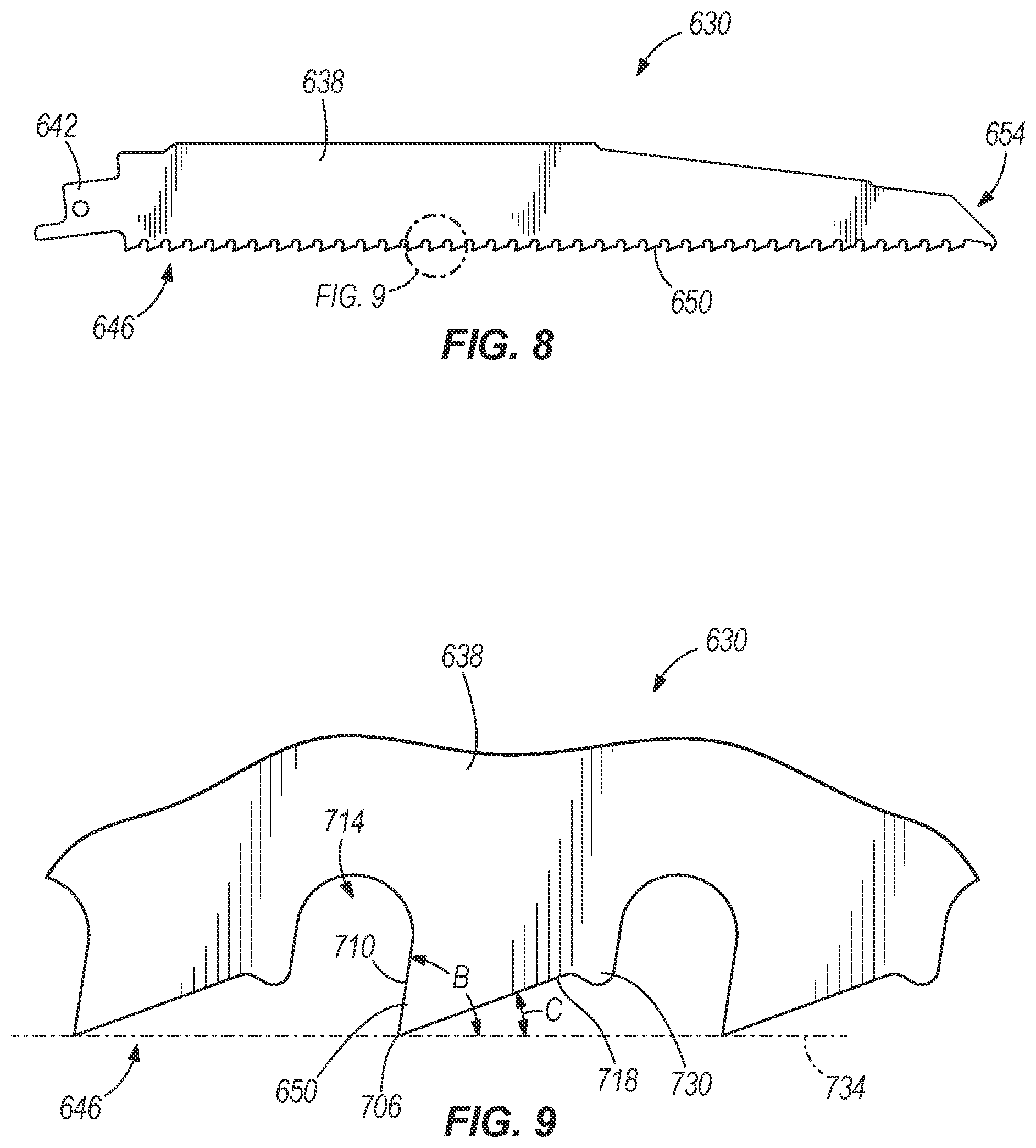Patent US12097565 Figure 7 – Saw blade