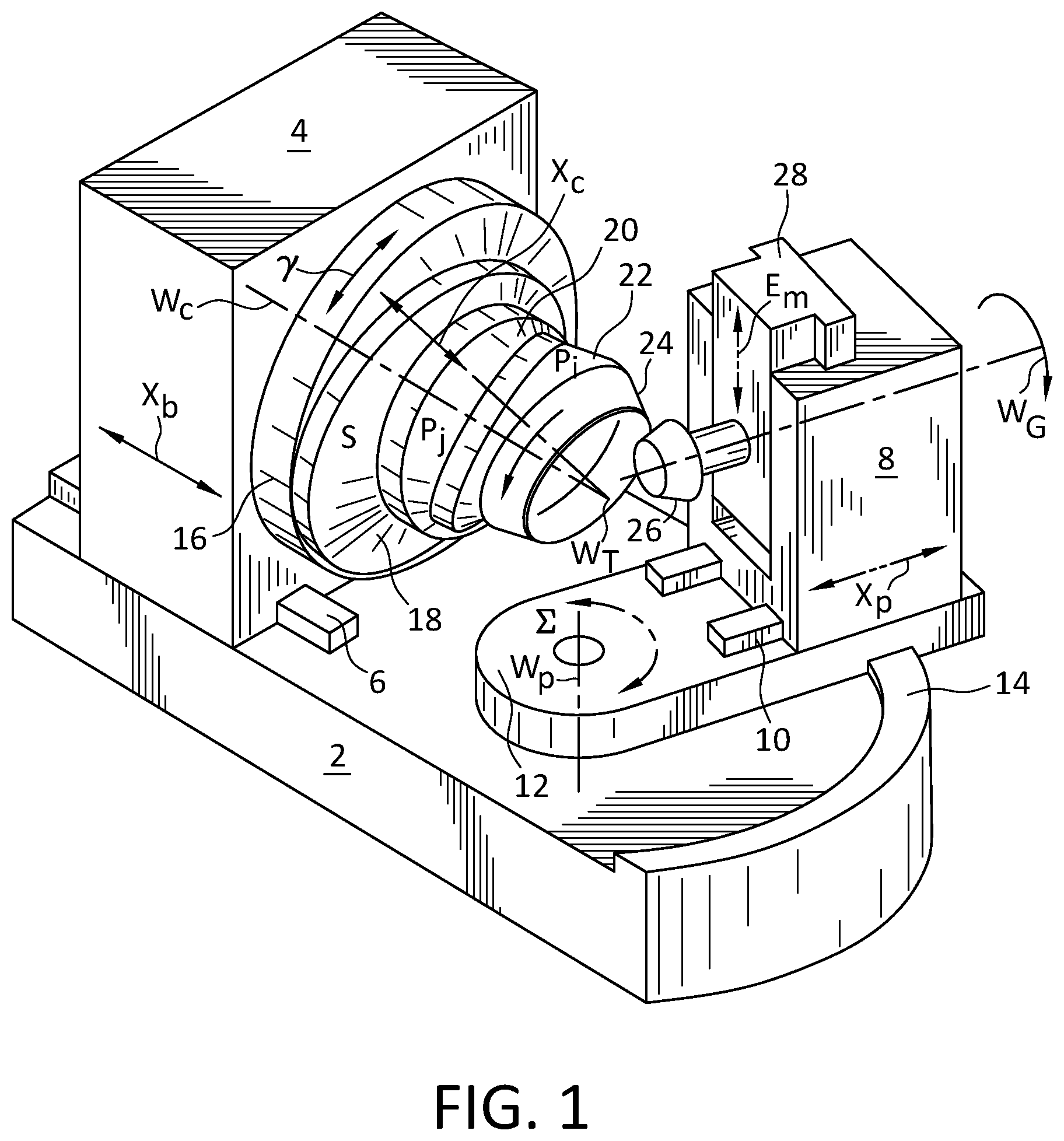 Patent US12097566 — Method of manufacturing a toothed bevel honing tool for honing a toothed bevel workpiece, a toothed bevel honing tool and method of honing bevel gears — Figure 1