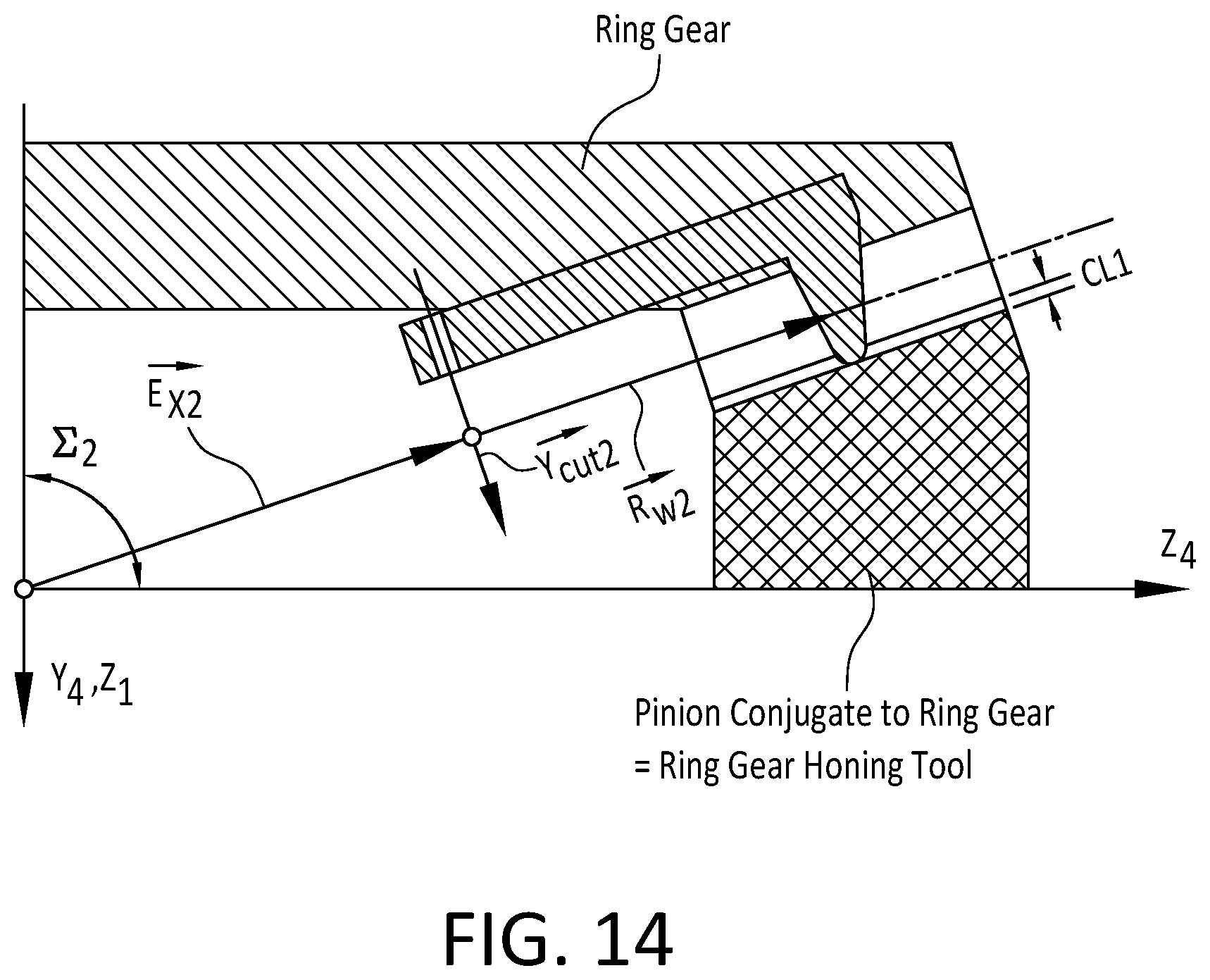 Patent US12097566 Figure 15 – Method of manufacturing a toothed bevel honing tool for honing a toothed bevel workpiece, a toothed bevel honing tool and method of honing bevel gears