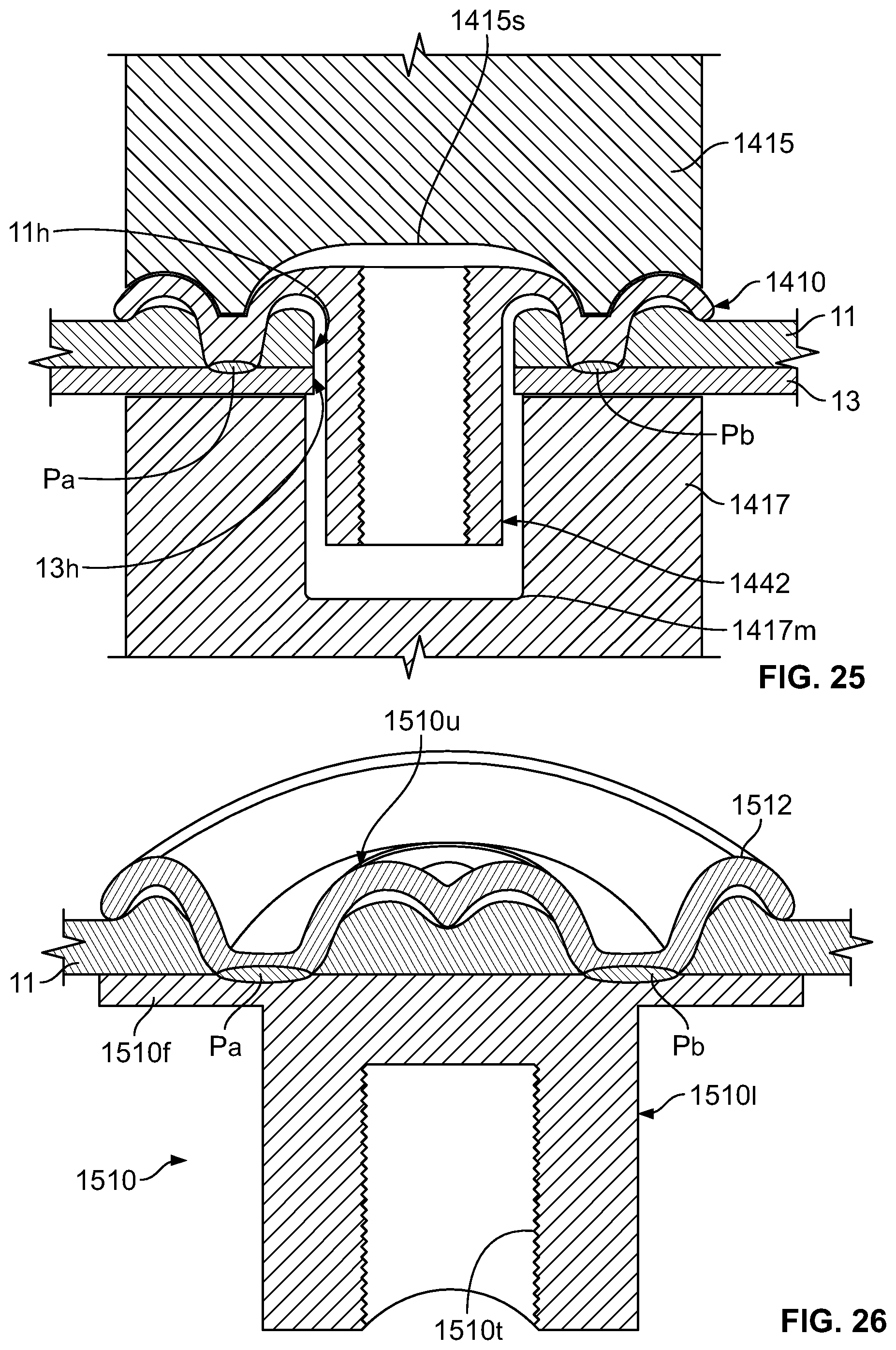 Patent US12097568 Figure 12 – Resistance welding fastener, apparatus and methods for joining similar and dissimilar materials