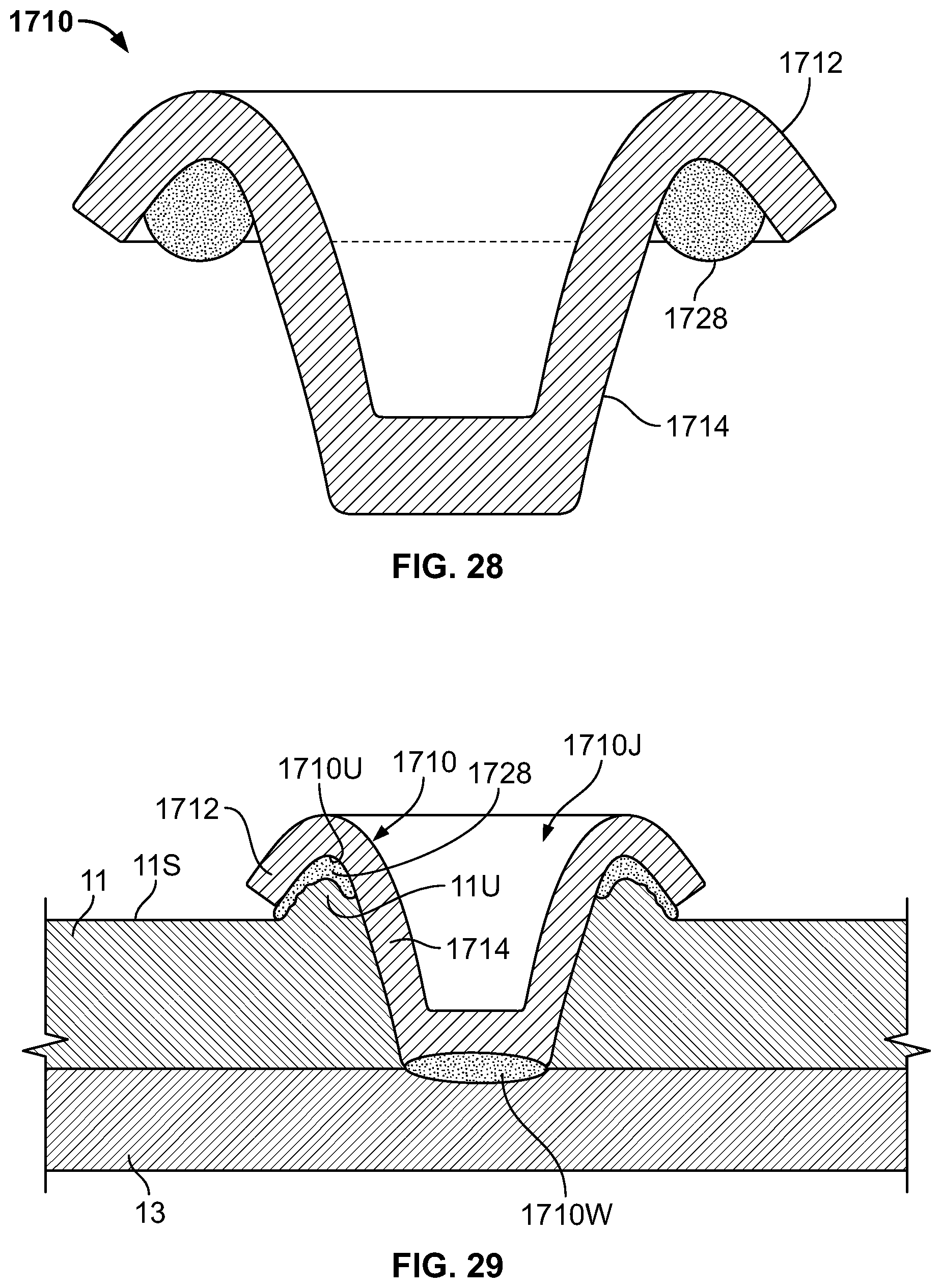 Patent US12097568 Figure 14 – Resistance welding fastener, apparatus and methods for joining similar and dissimilar materials