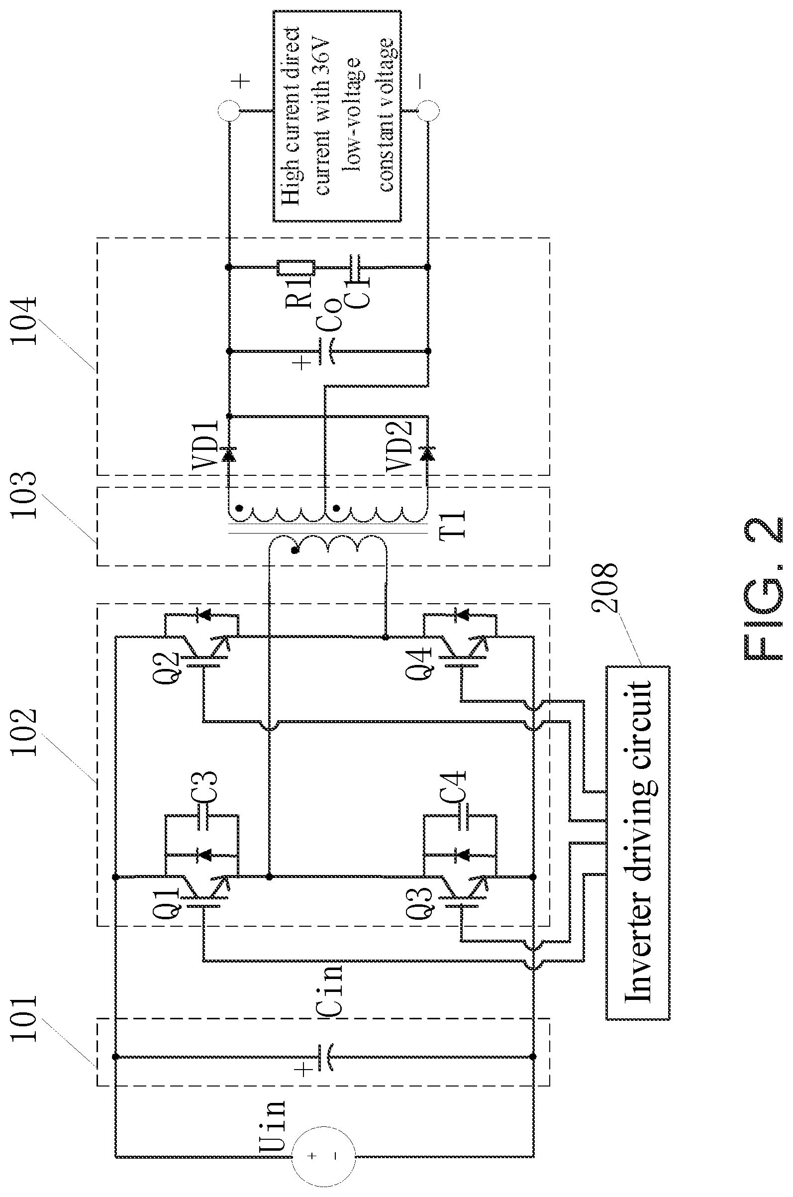 Patent US12097577 Figure 2 – Split-type multifunctional underwater arc welding power supply and operating method thereof