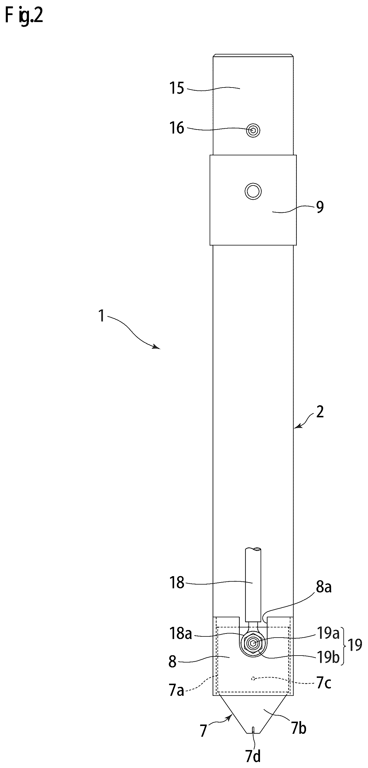 Patent US12097579 Figure 2 – TIG welding torch equipped with narrow nozzle for spot welding, and electrode nozzle used in same