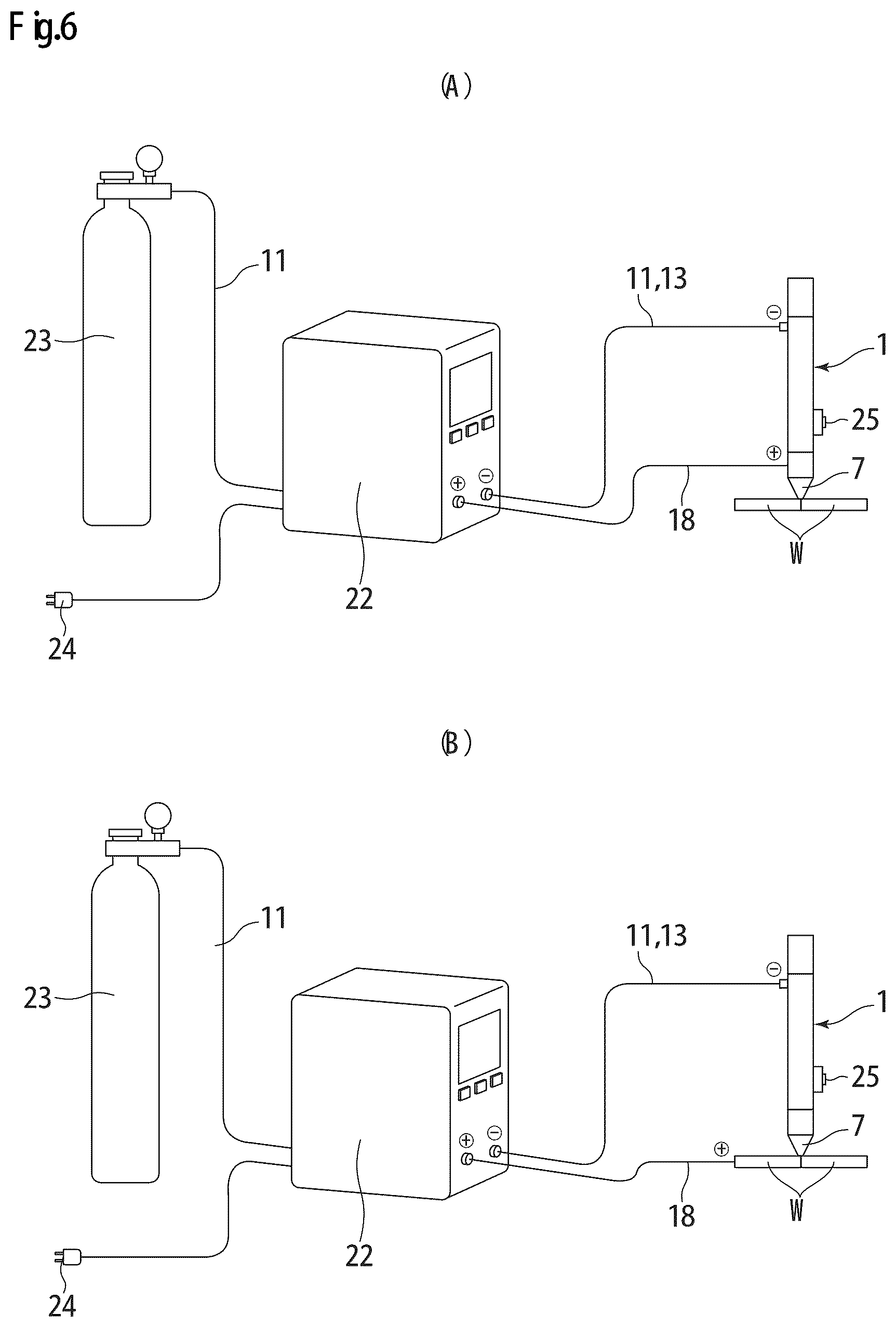 Patent US12097579 Figure 5 – TIG welding torch equipped with narrow nozzle for spot welding, and electrode nozzle used in same