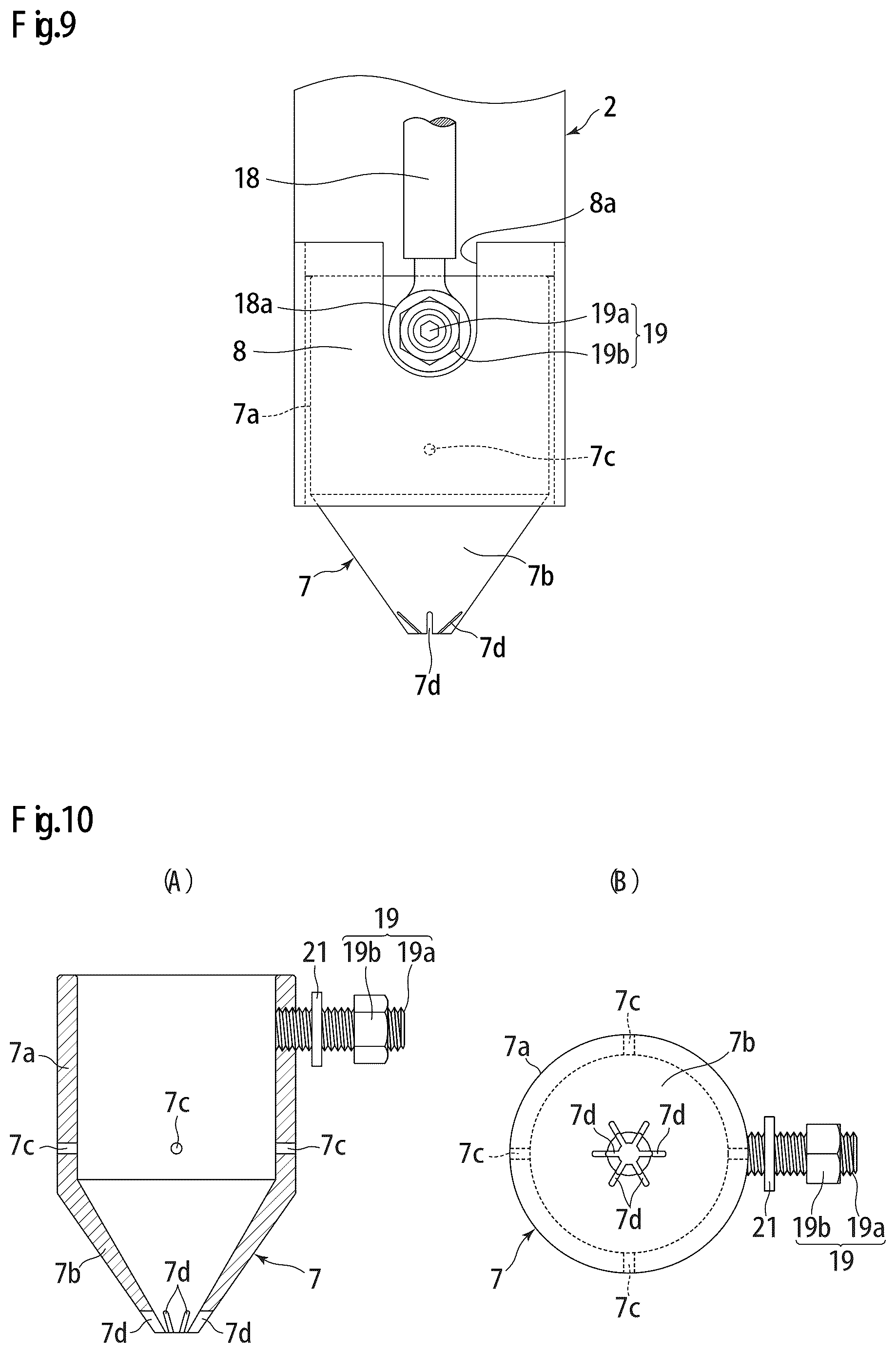 Patent US12097579 Figure 8 – TIG welding torch equipped with narrow nozzle for spot welding, and electrode nozzle used in same