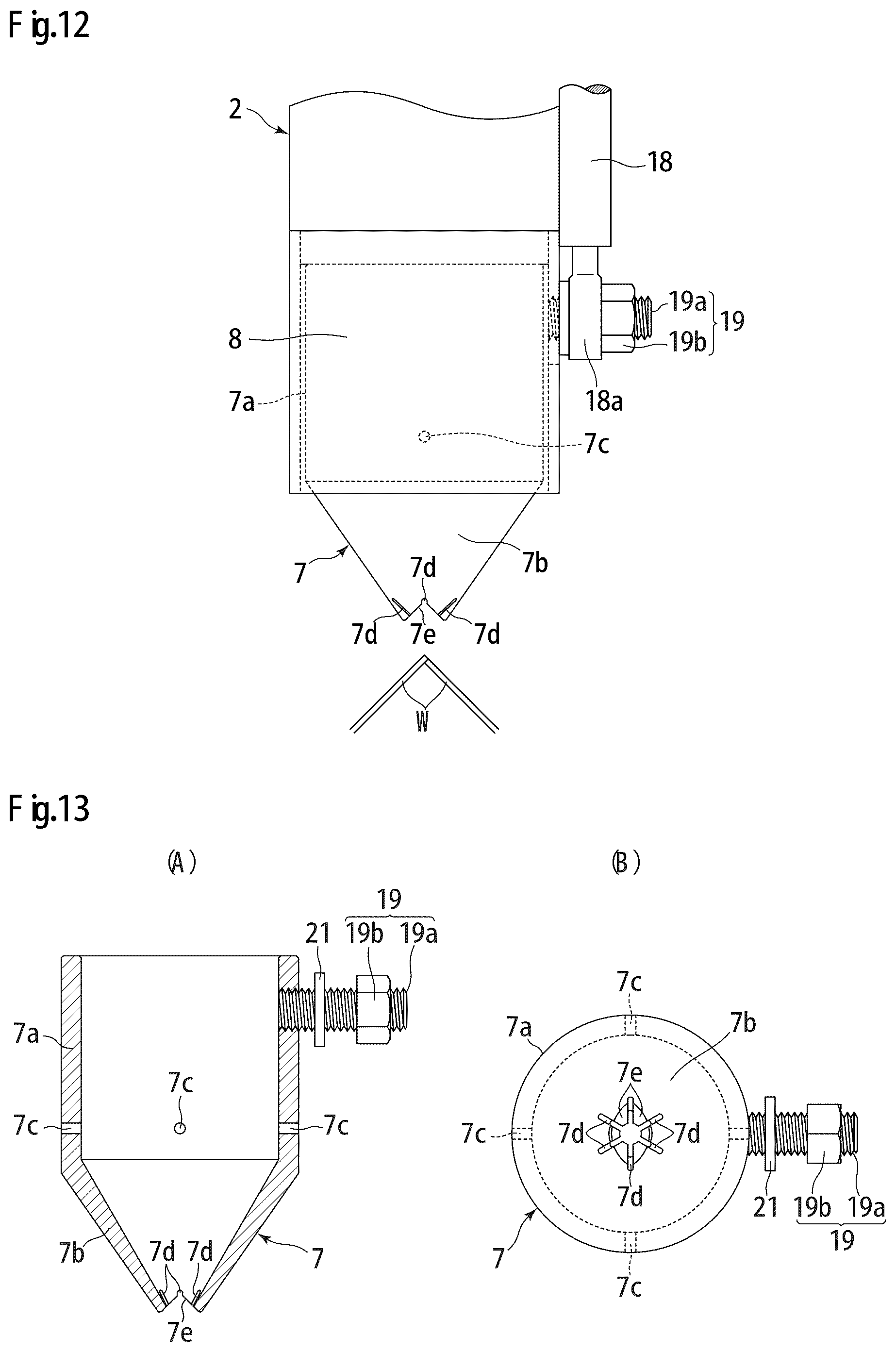 Patent US12097579 Figure 10 – TIG welding torch equipped with narrow nozzle for spot welding, and electrode nozzle used in same