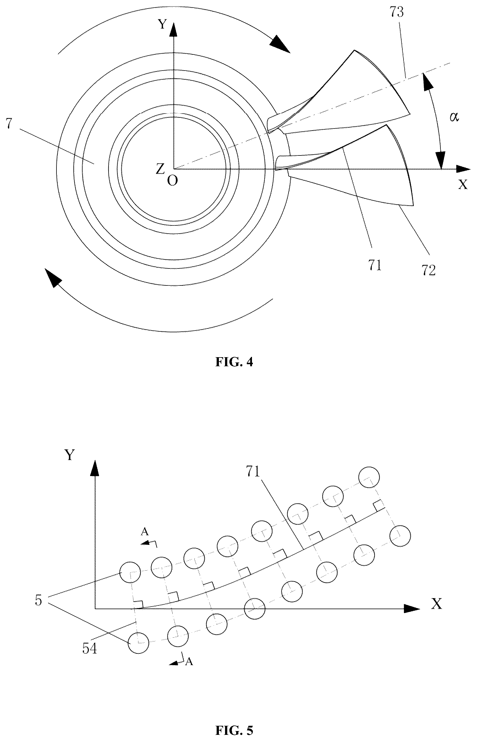 Patent US12097590 Figure 3 – Water jet strengthening and polishing integrated system and method for blades of blisk