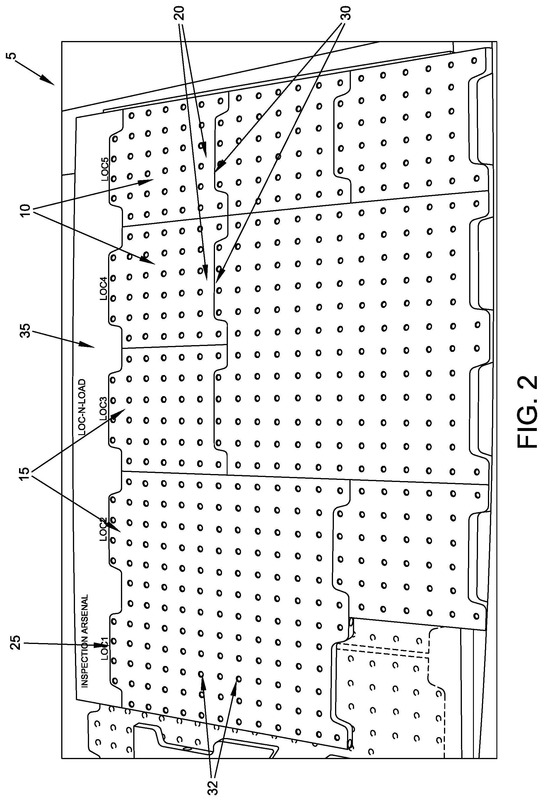 Patent US12097594 Figure 2 – Modular fixture plate system for positioning a workpiece during a manufacturing and/or inspection process