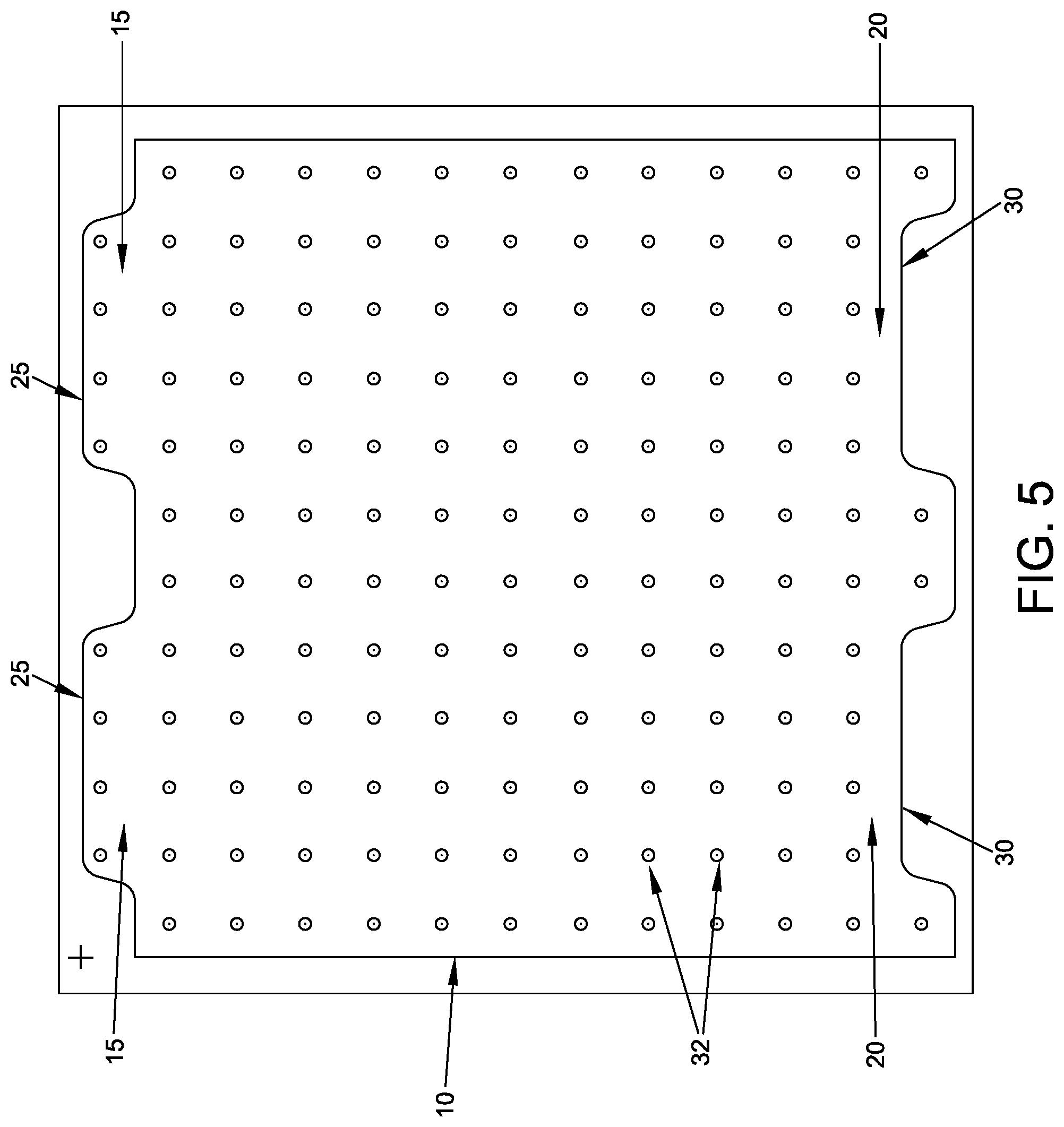Patent US12097594 Figure 5 – Modular fixture plate system for positioning a workpiece during a manufacturing and/or inspection process