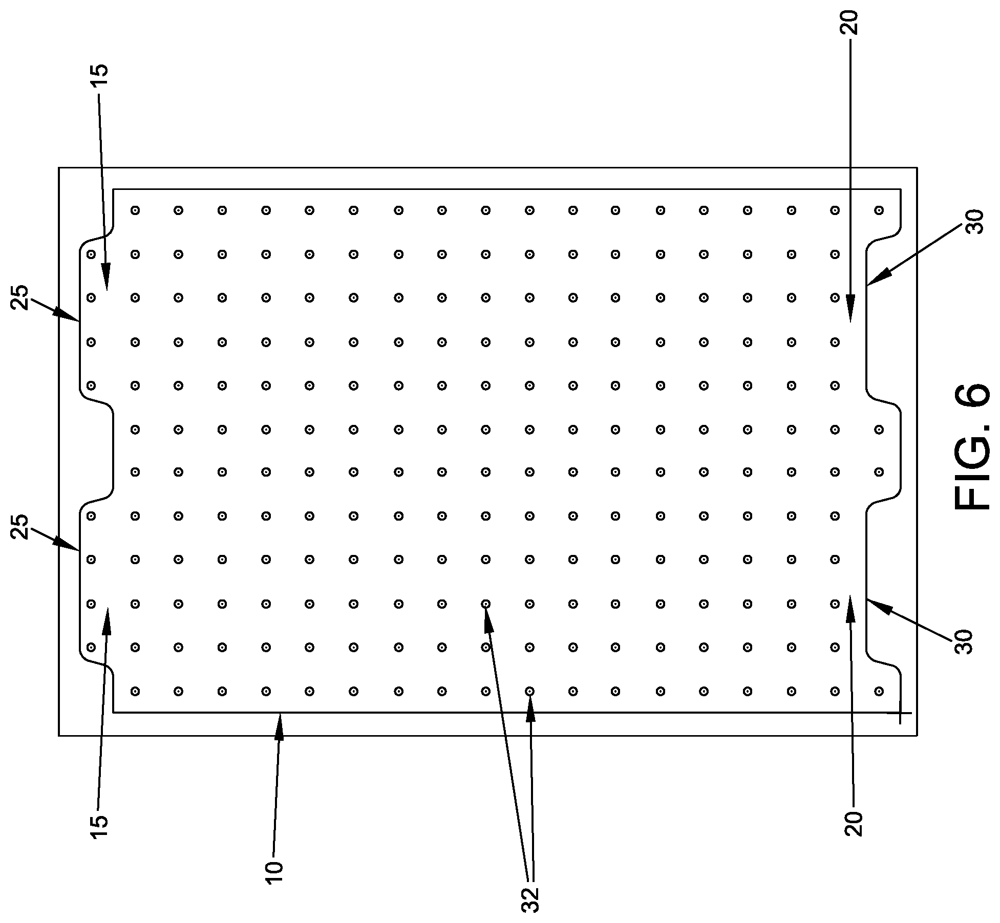 Patent US12097594 Figure 6 – Modular fixture plate system for positioning a workpiece during a manufacturing and/or inspection process