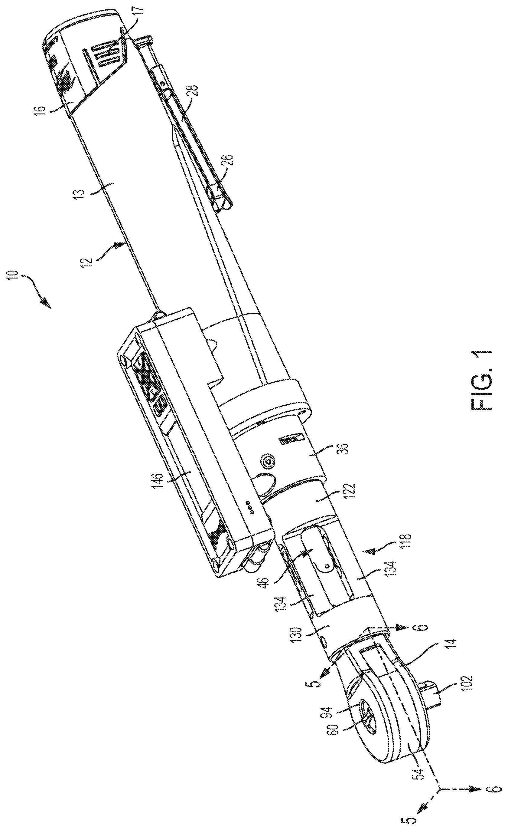 Patent US12097596 — Powered ratcheting torque wrench — Figure 1
