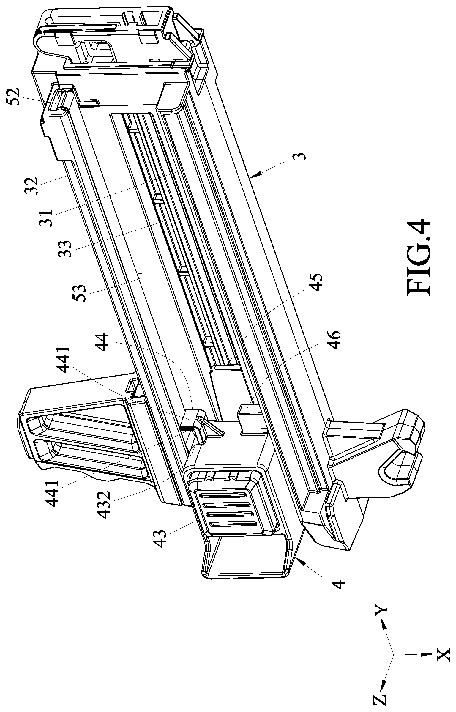 Patent US12097599 Figure 4 – Dustproof magazine for nail gun