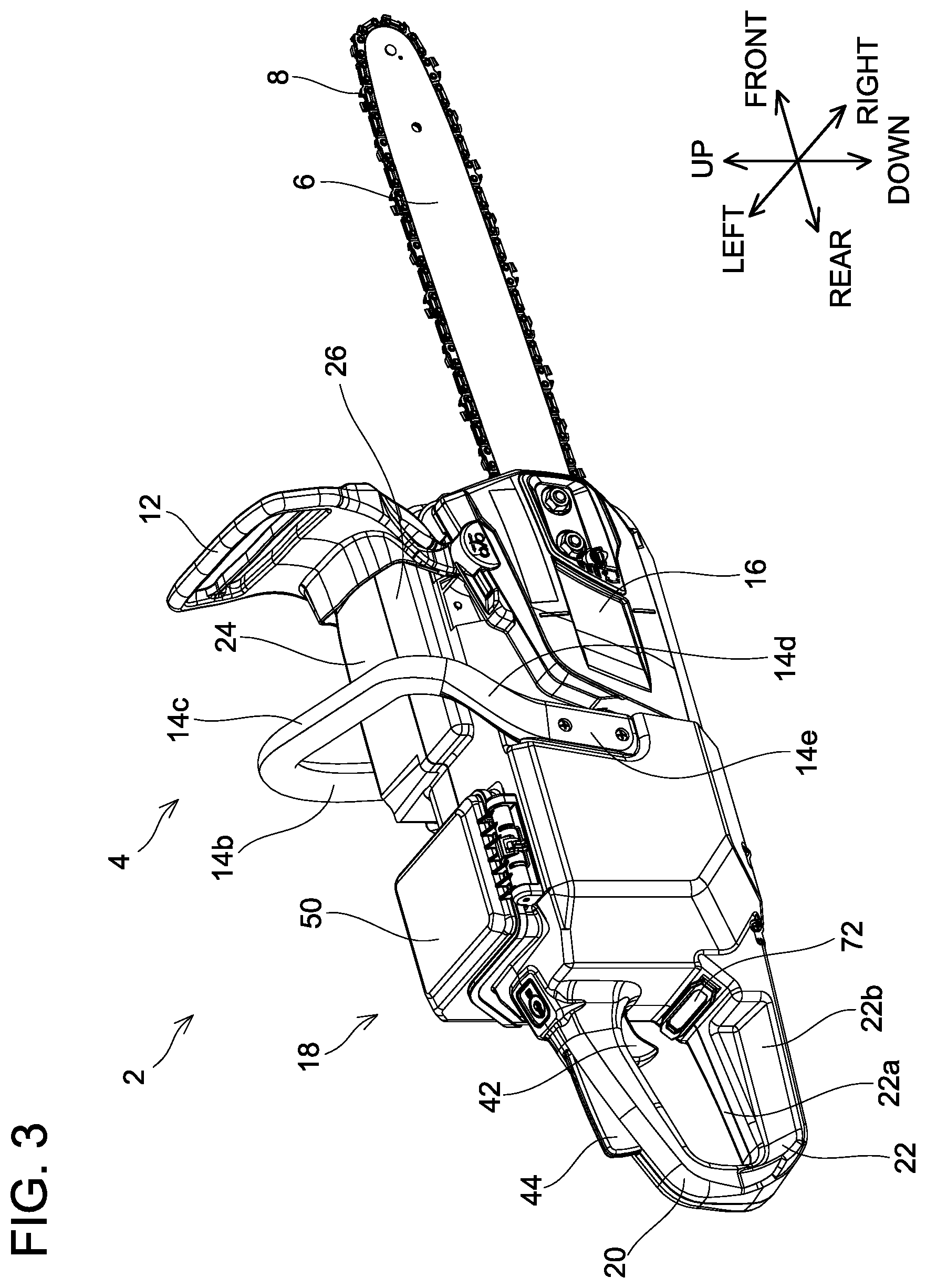 Patent US12097601 Figure 3 – Working machine
