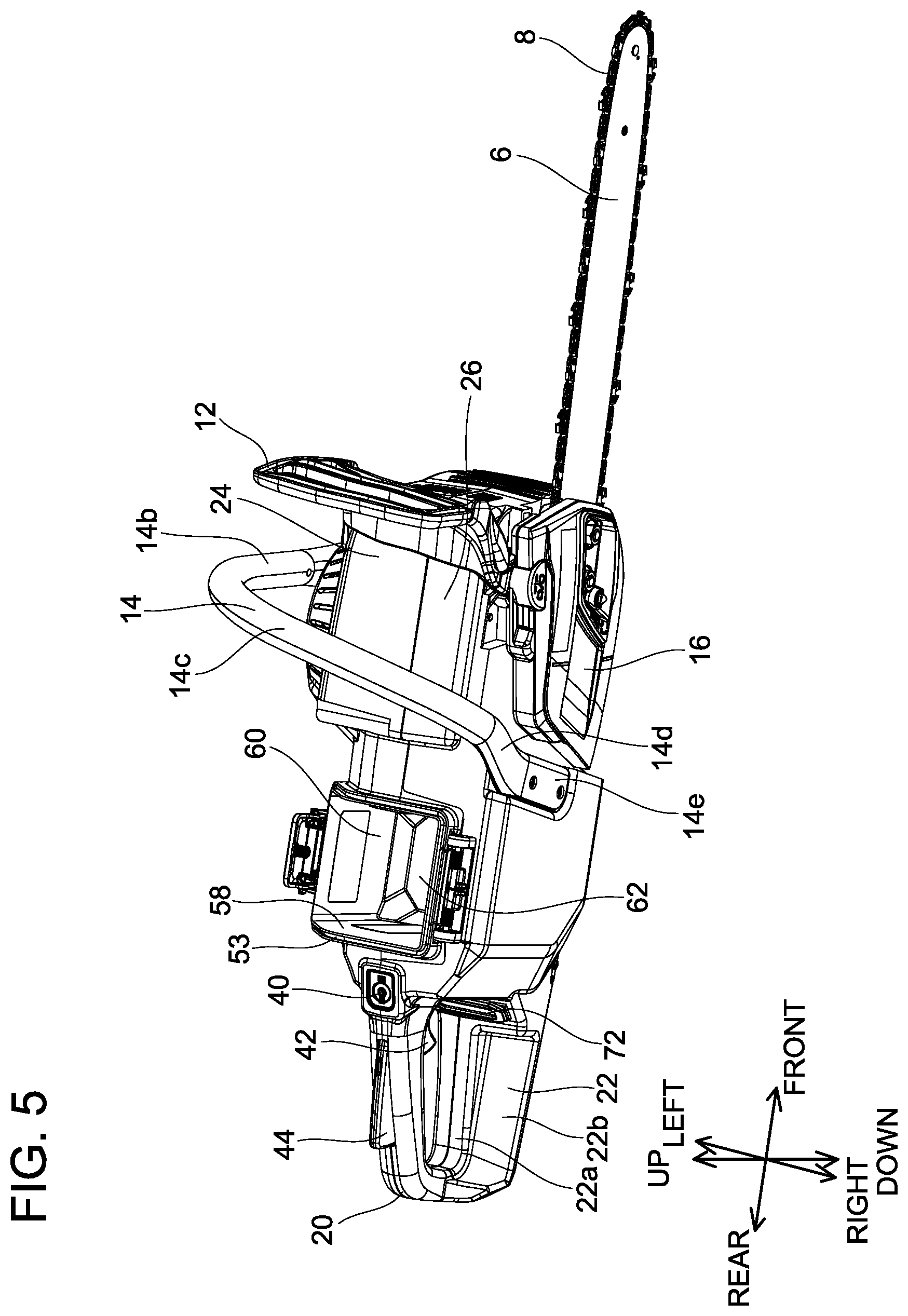 Patent US12097601 Figure 5 – Working machine