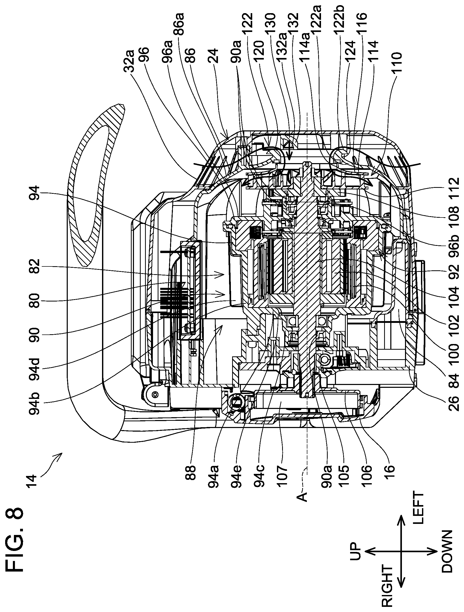 Patent US12097601 Figure 8 – Working machine