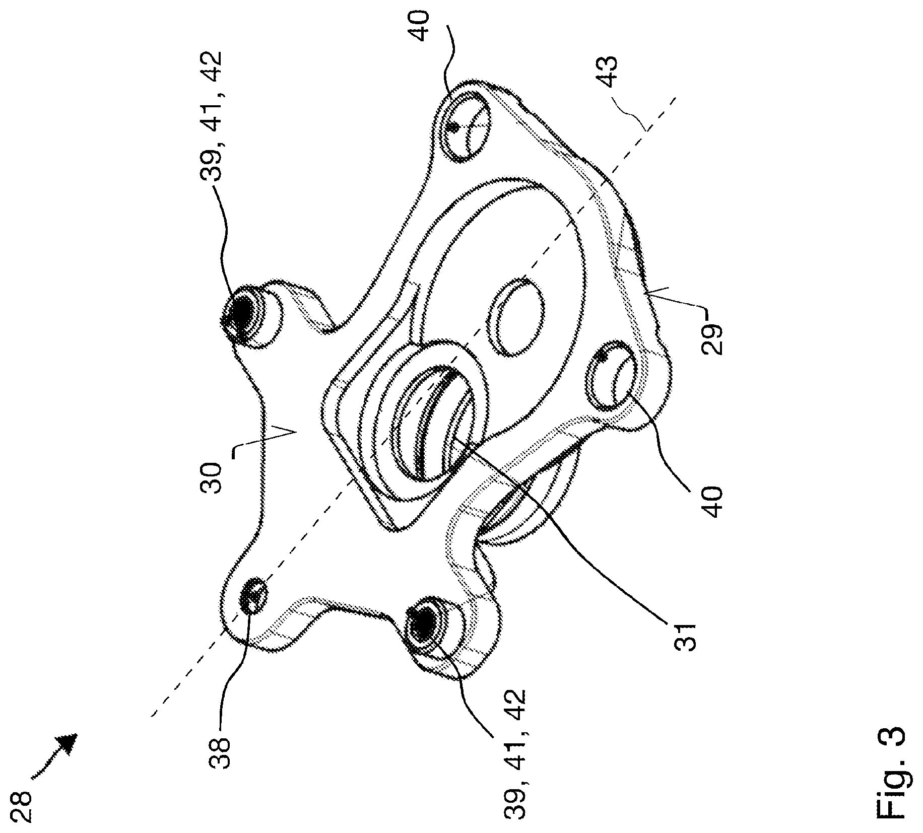 Patent US12097602 Figure 3 – Hand-held power tool and production method for a hand-held power tool