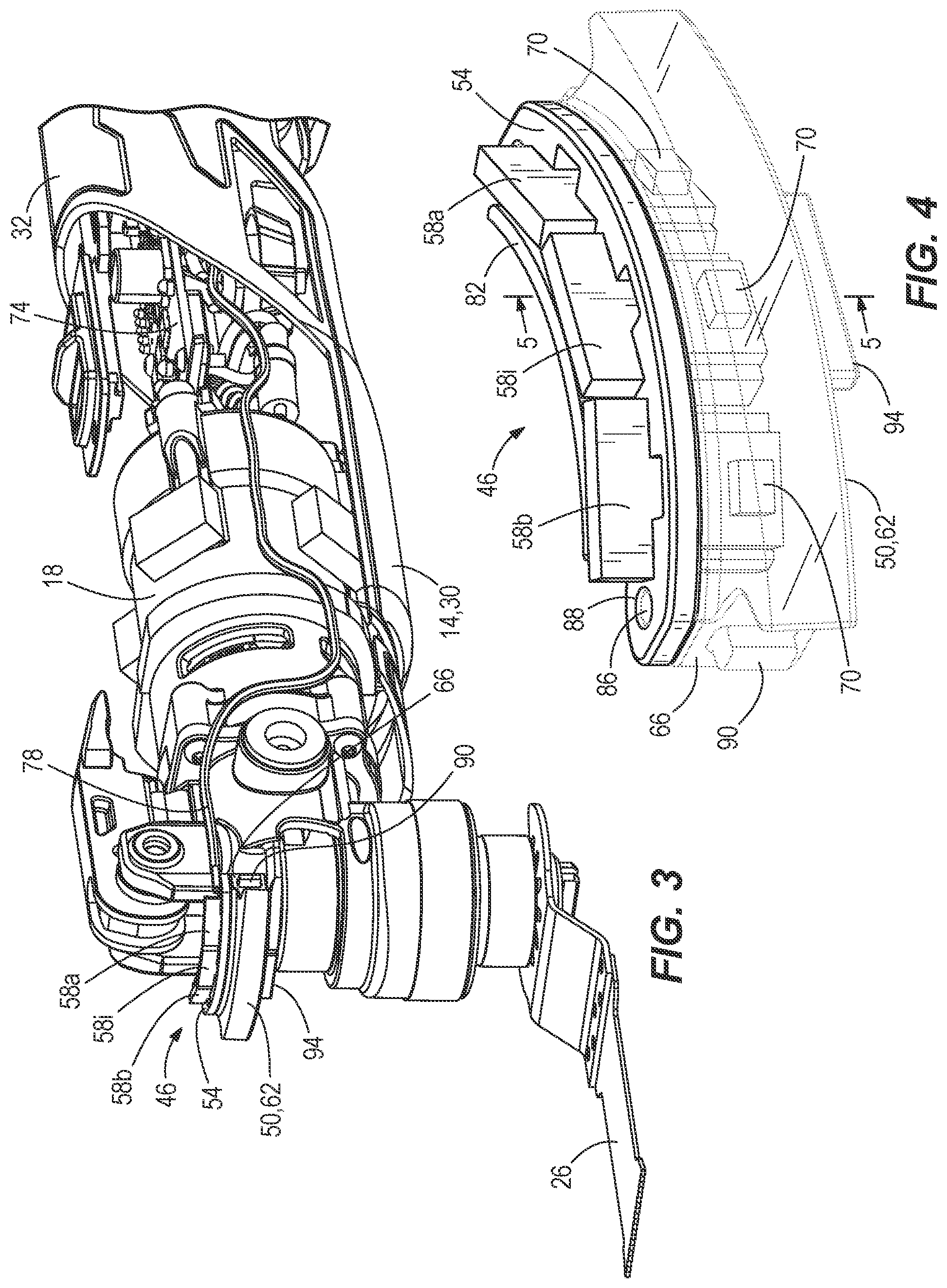 Patent US12097603 Figure 3 – Oscillating power tool with lighting assembly