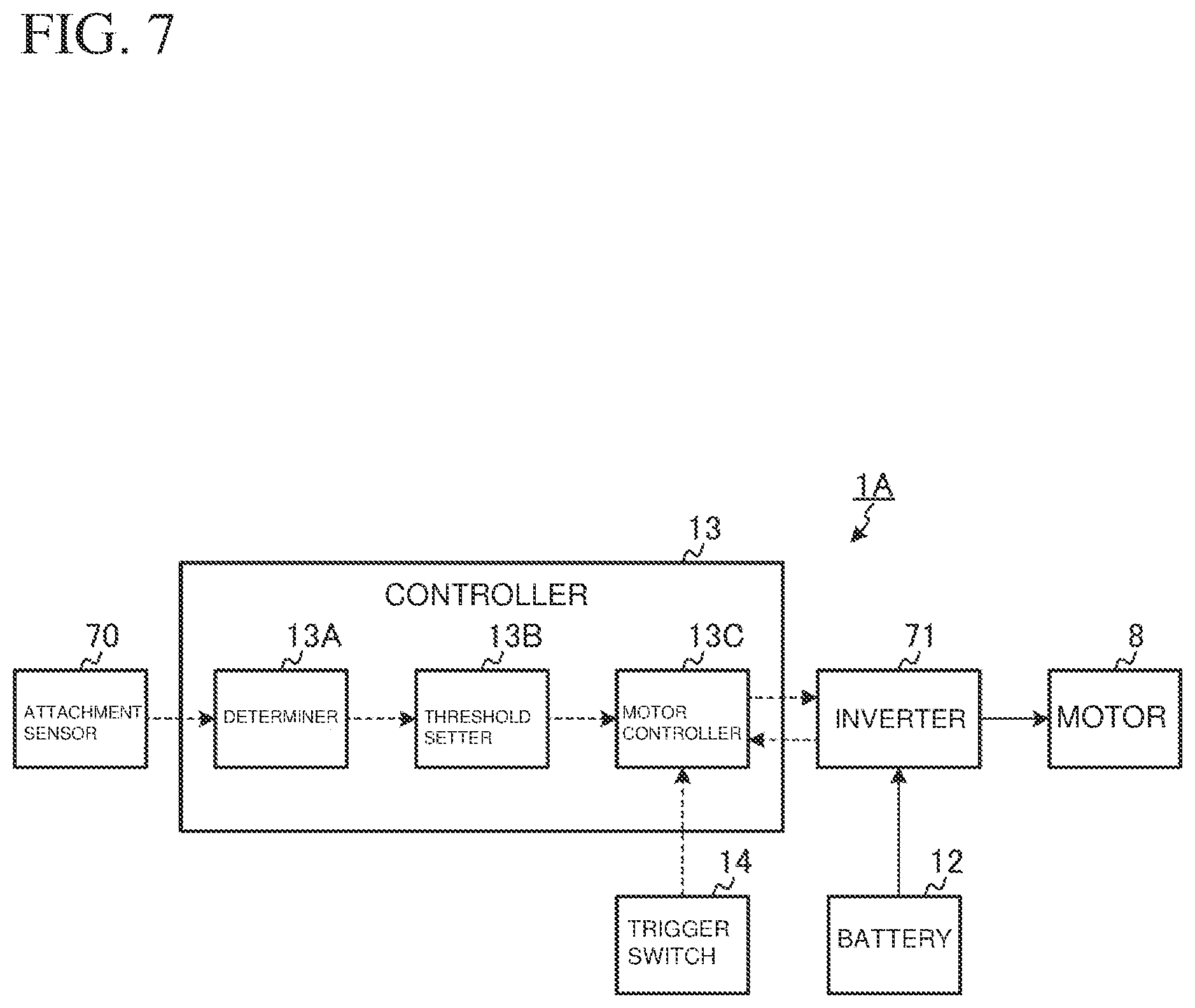 Patent US12097604 Figure 7 – Electric power tool and auxiliary handle