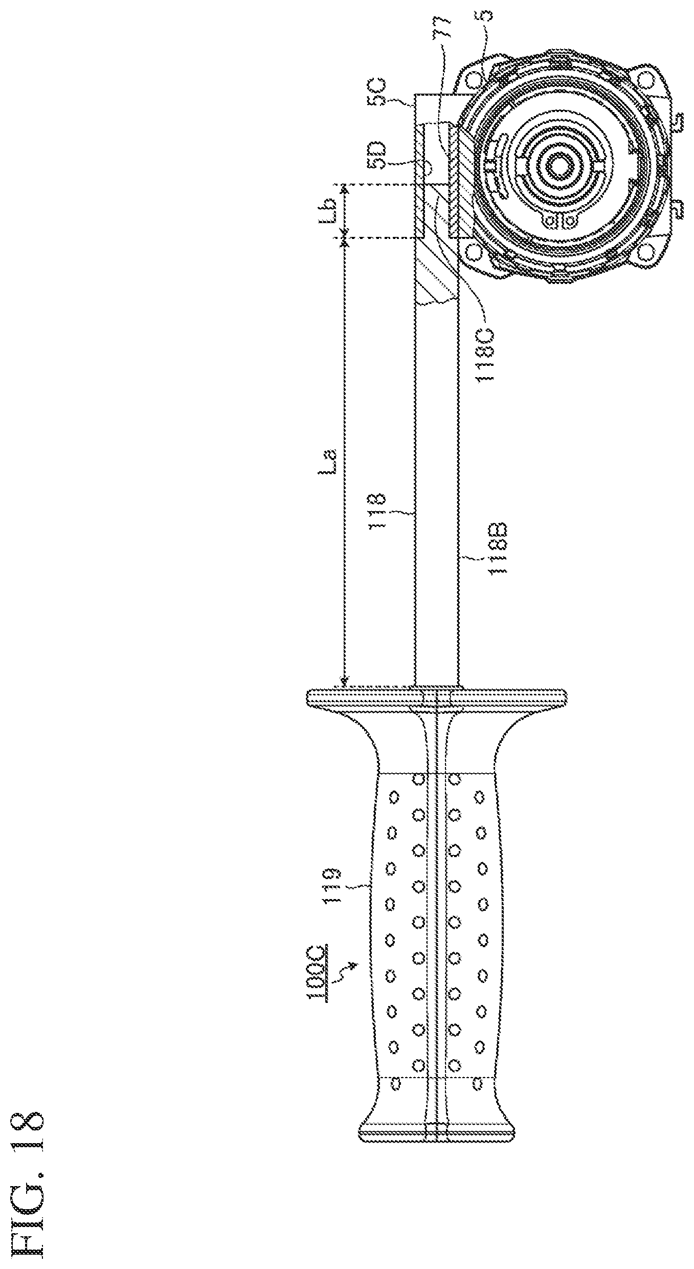 Patent US12097604 Figure 18 – Electric power tool and auxiliary handle