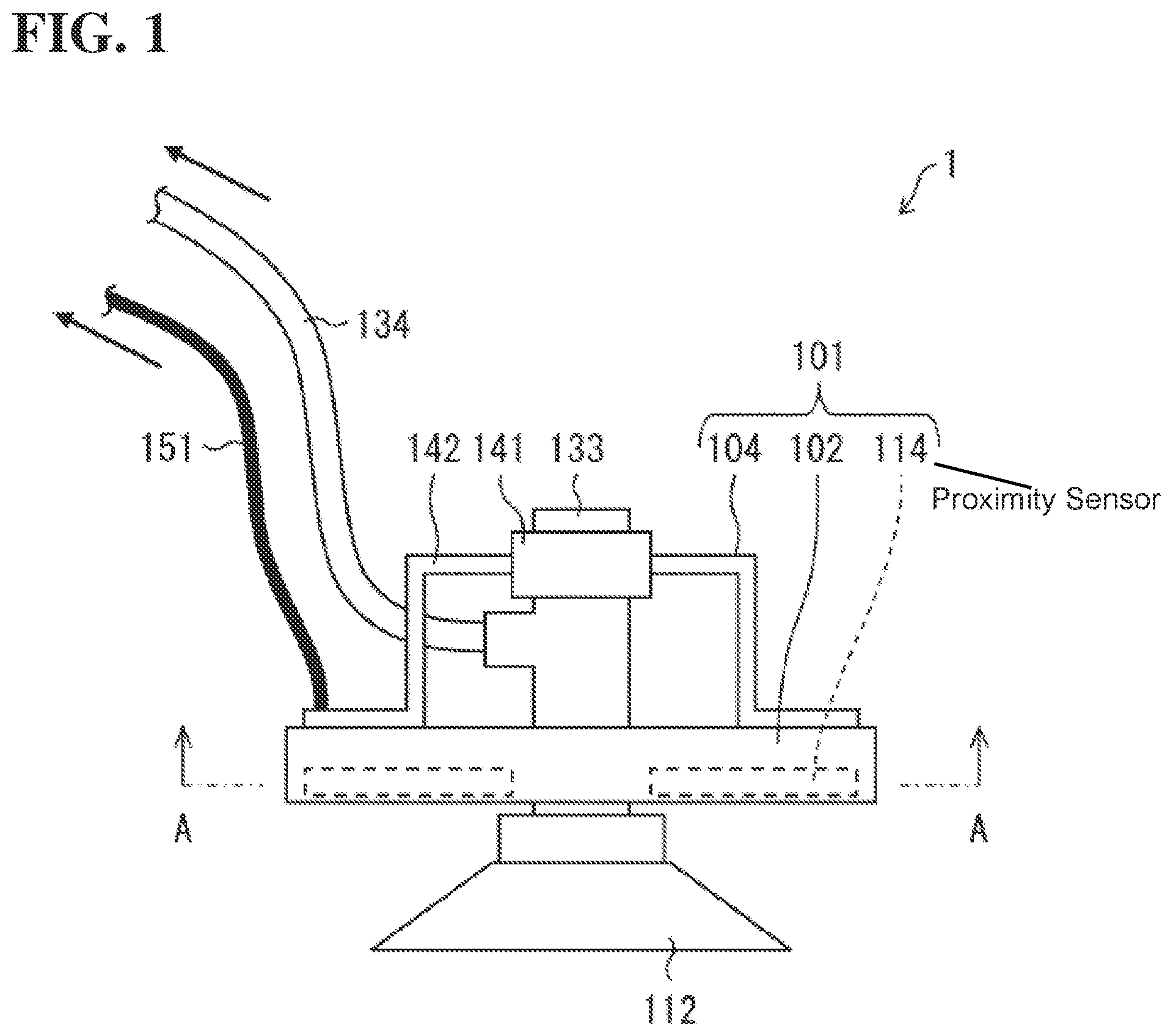 Patent US12097611 Figure 1 – Sensor assembly and suction apparatus