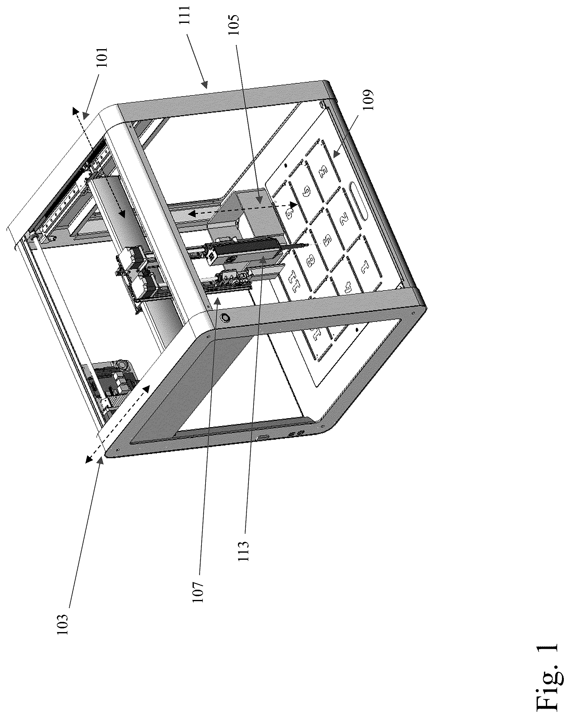 Patent US12097624 Figure 1 – Systems and methods for pipette robot time-of-flight functionality