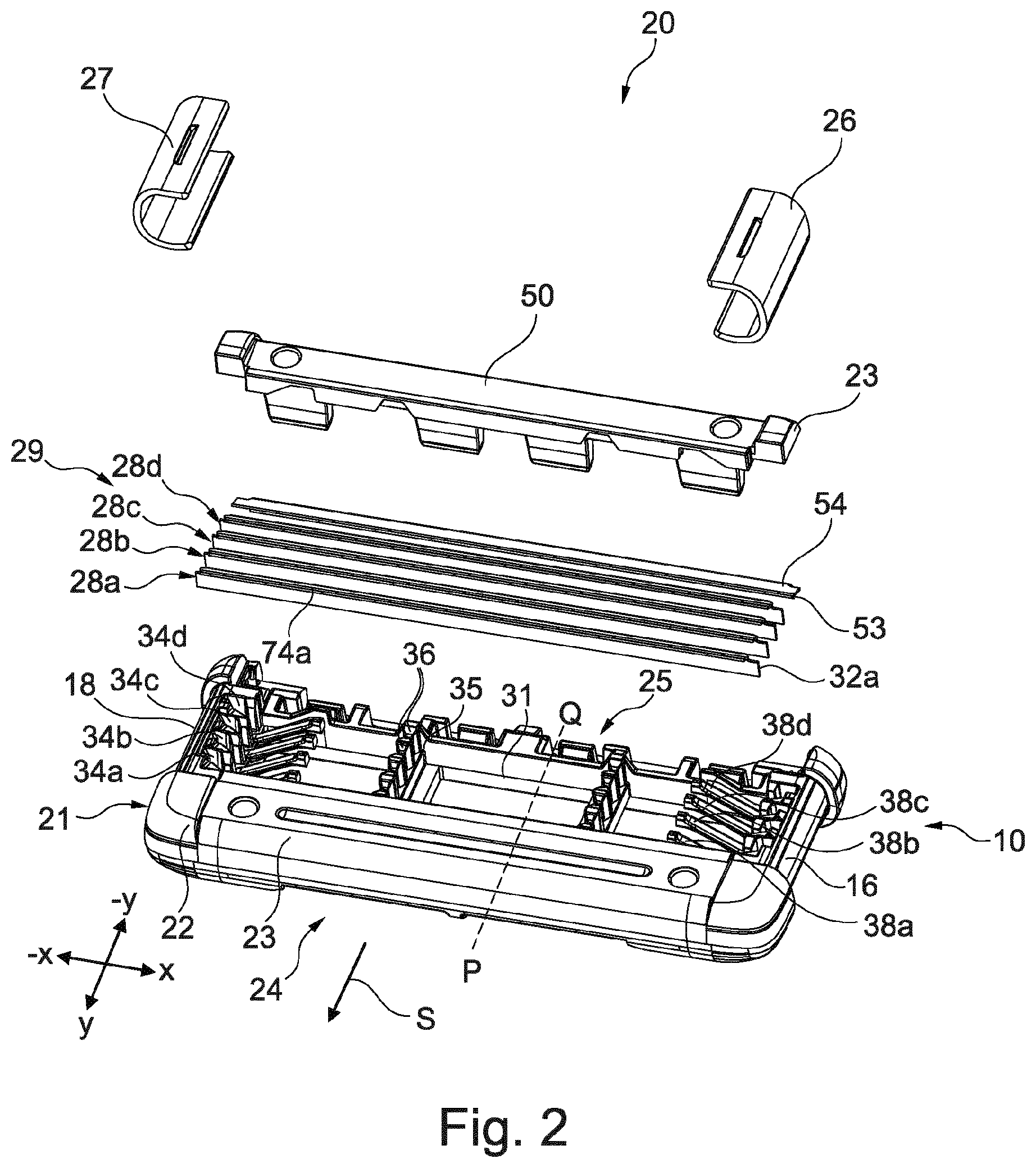 Patent US12097629 Figure 2 – Razor cartridge